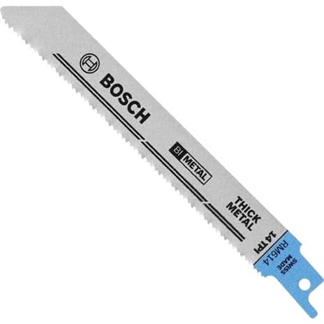 Bosch RM614 5-Piece 6 In. 14 TPI Metal Reciprocating Saw Blades