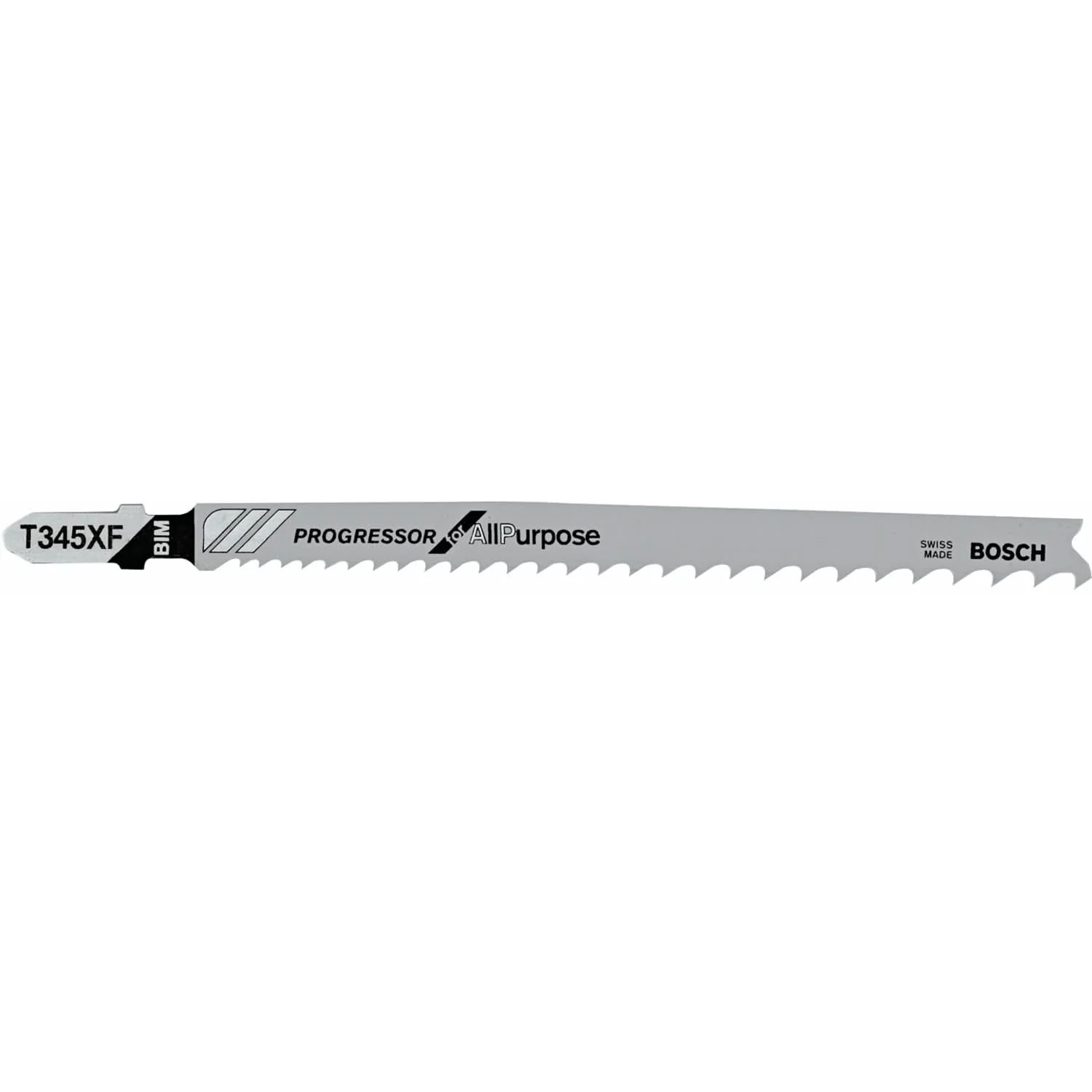 Bosch T345XF 5-Piece 5-1/4" 5-10P TPI Progressor for Wood with Nails T-Shank Jigsaw Blades - Image 1