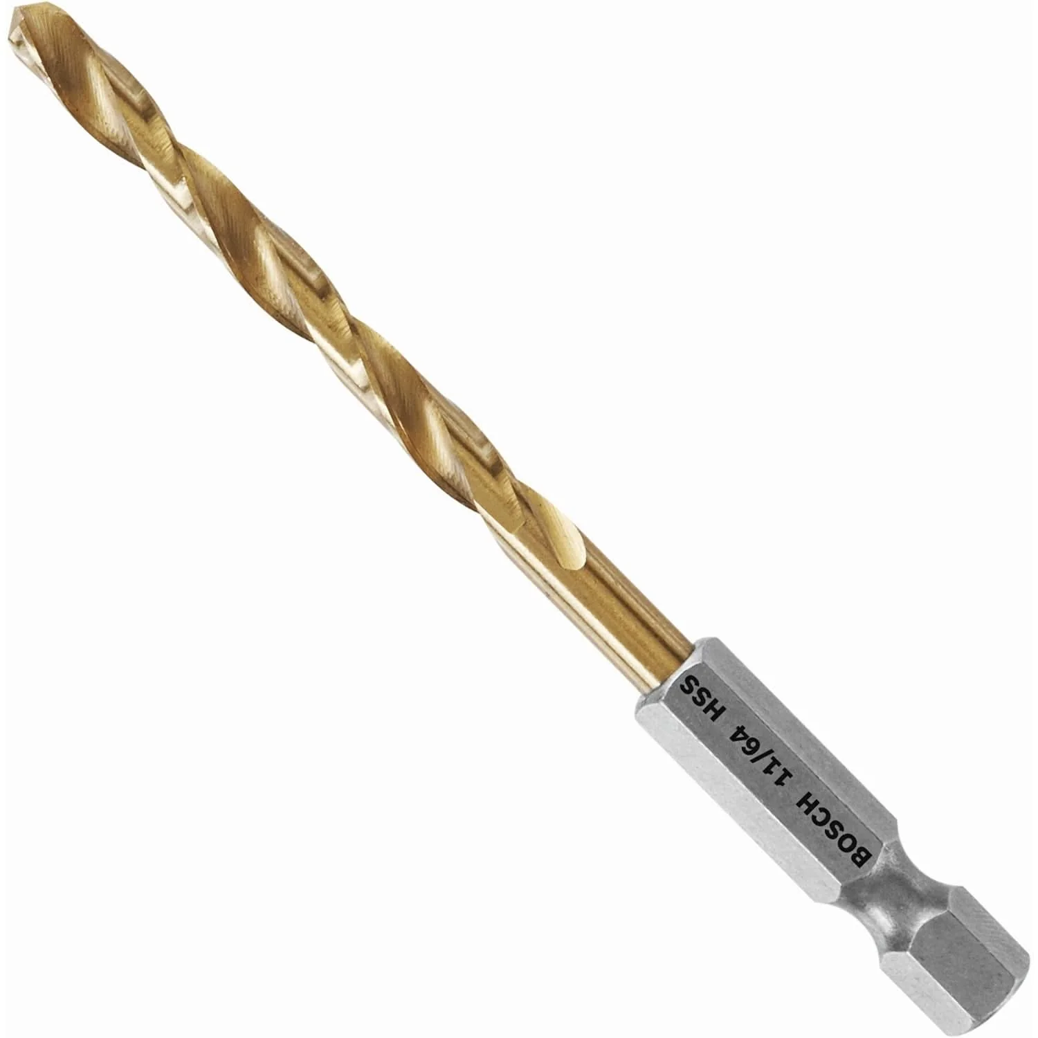 Bosch TI2138 11/64 In. x 3-1/4 In. Titanium-Coated Drill Bit - Image 1