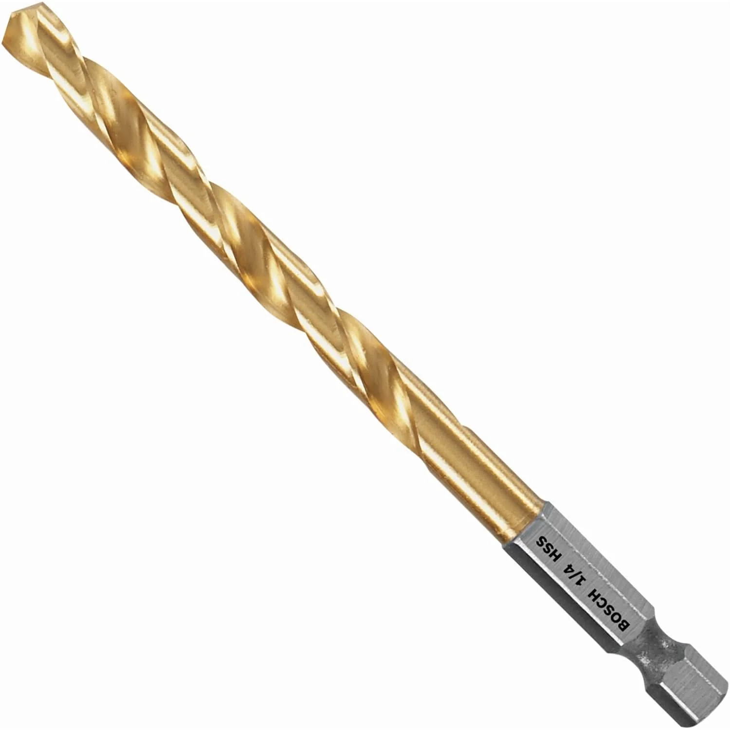 Bosch TI2143 1/4 In. x 4 In. Titanium-Coated Drill Bit - Image 1