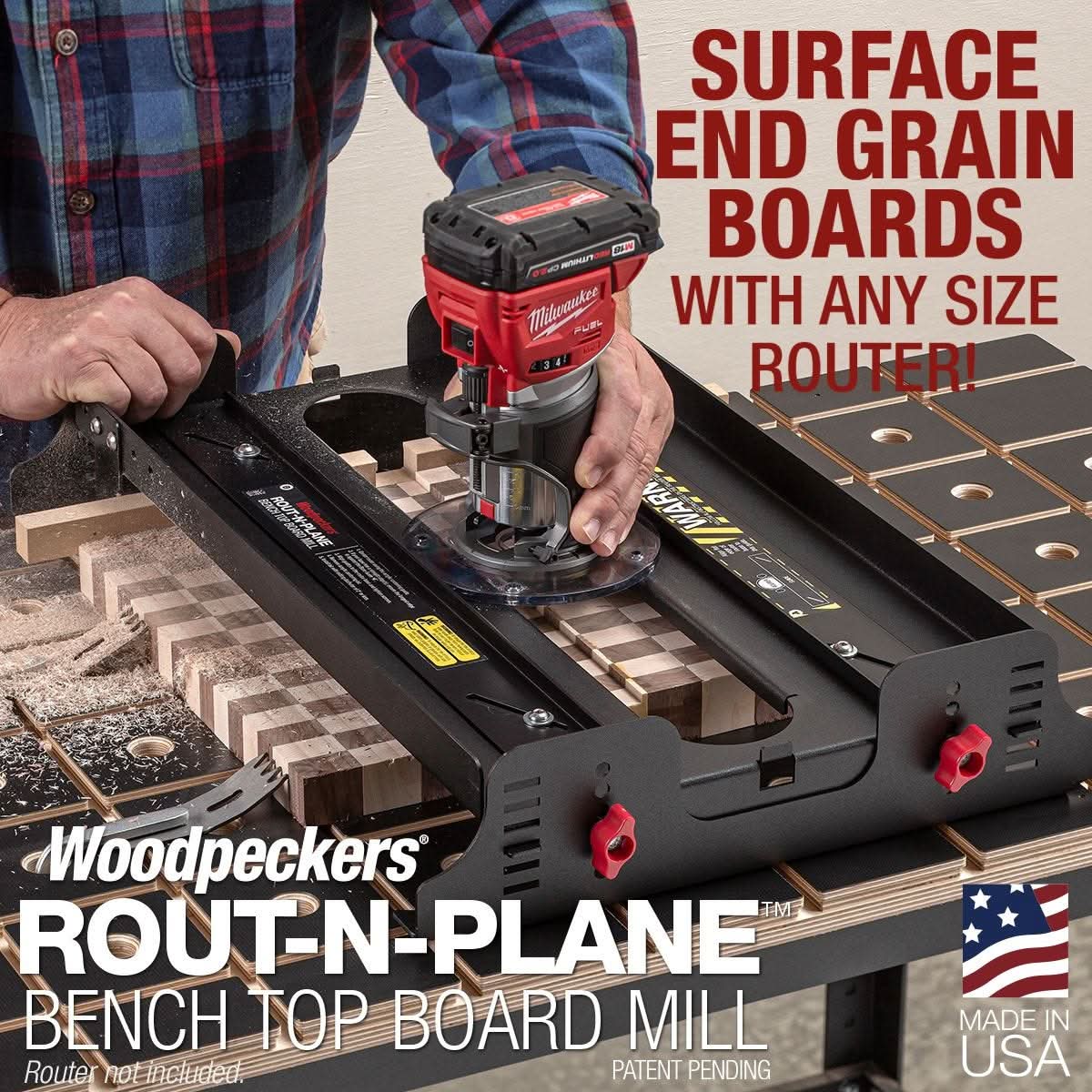Woodpeckers BTBM-XL Rout-N-Plane Benchtop Board Mill XL - 24 in. Capacity - Image 2