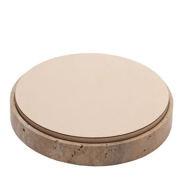 GIOBAGNARA | GIZA LEATHER & MARBLE ROUND BOX #4 | $855.00 - Image 1