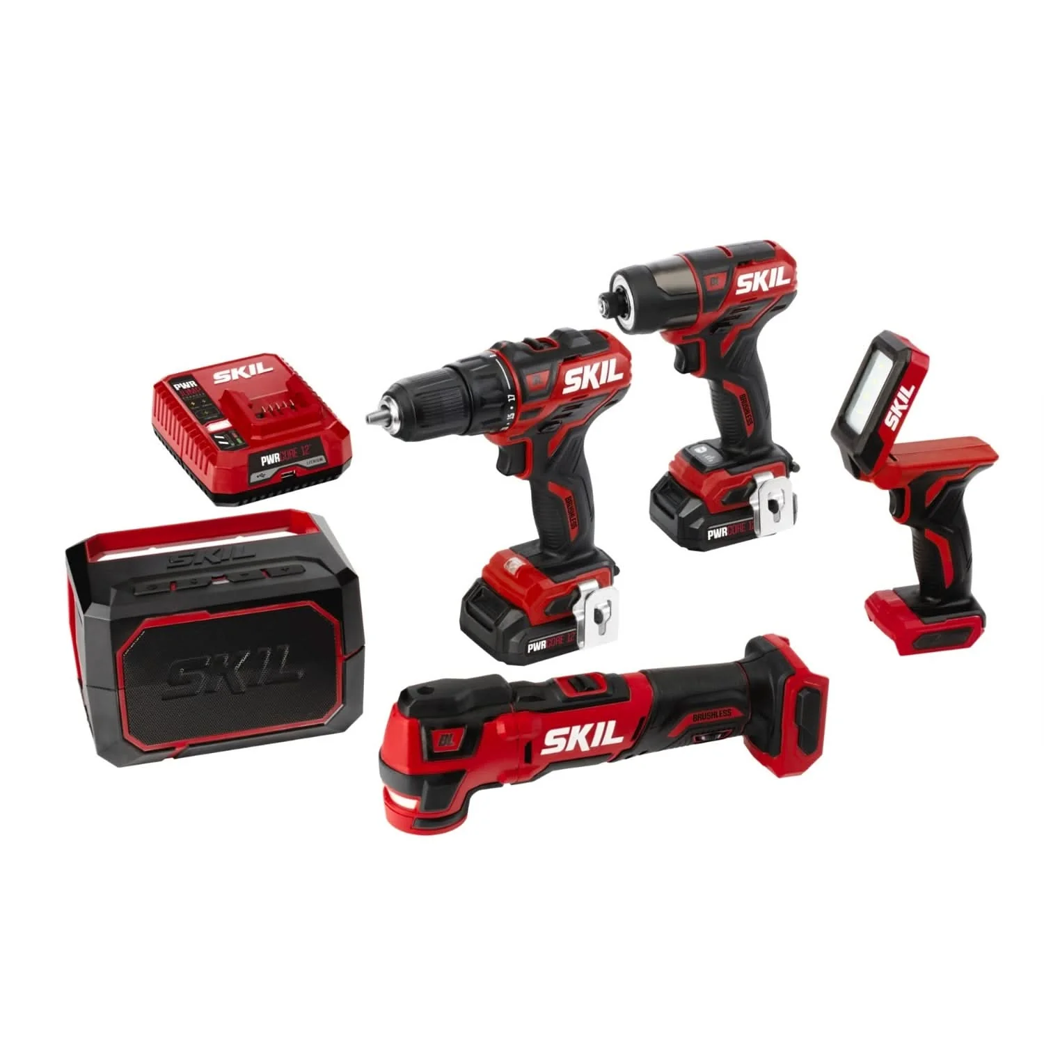SKIL CB736801 PWR CORE 12 Brushless 12V 5-Tool Combo Kit - Image 1
