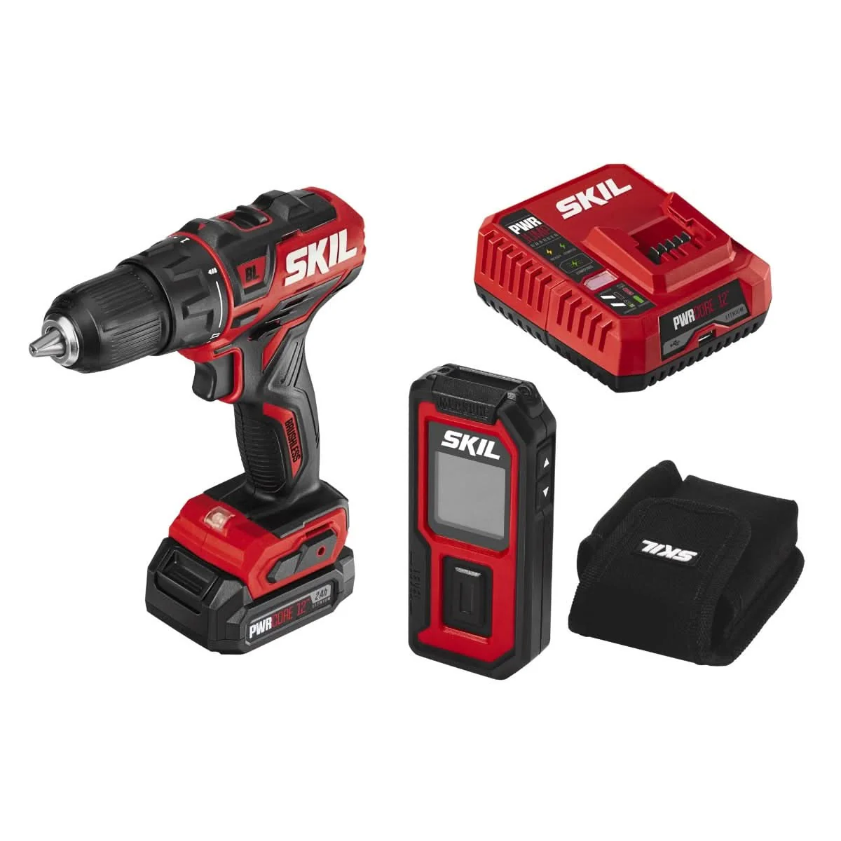 SKIL CB737501 PWR CORE 12 Brushless 12V 1/2 IN. Drill Driver & Laser Measurer Kit - Image 1