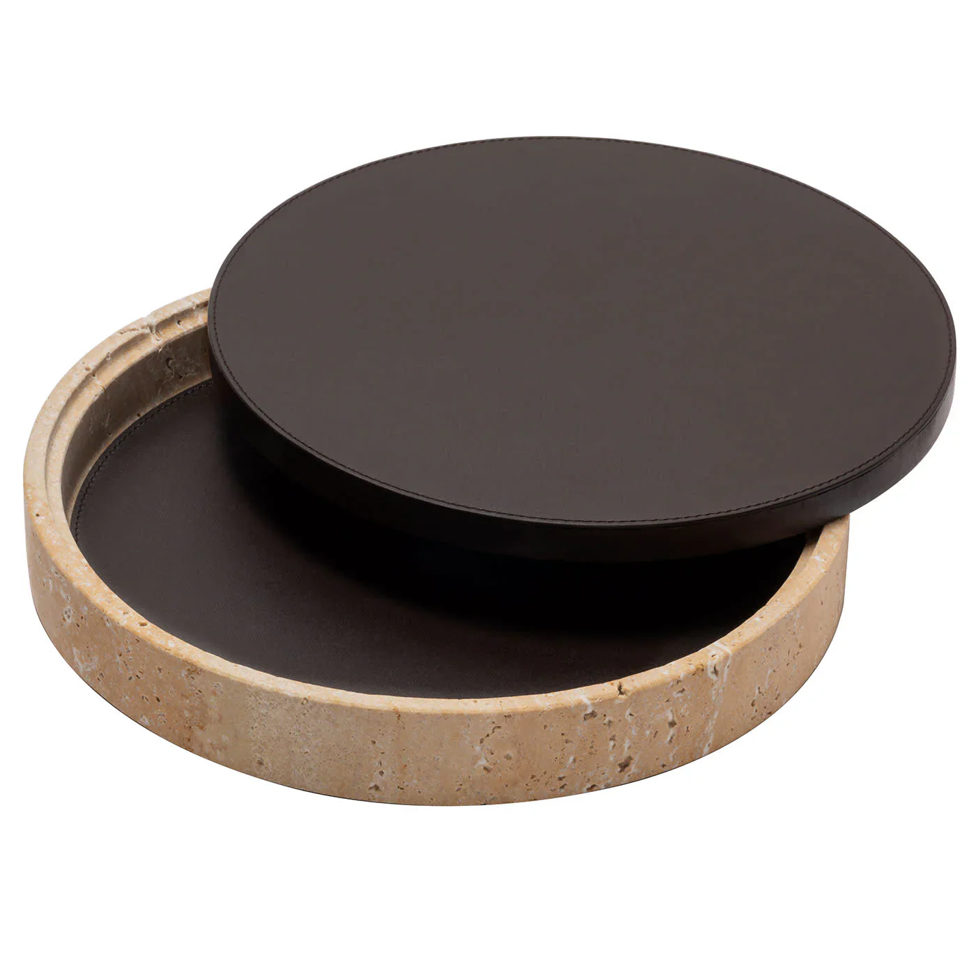 GIOBAGNARA | GIZA LEATHER & MARBLE ROUND BOX #1 | $855.00 - Image 2
