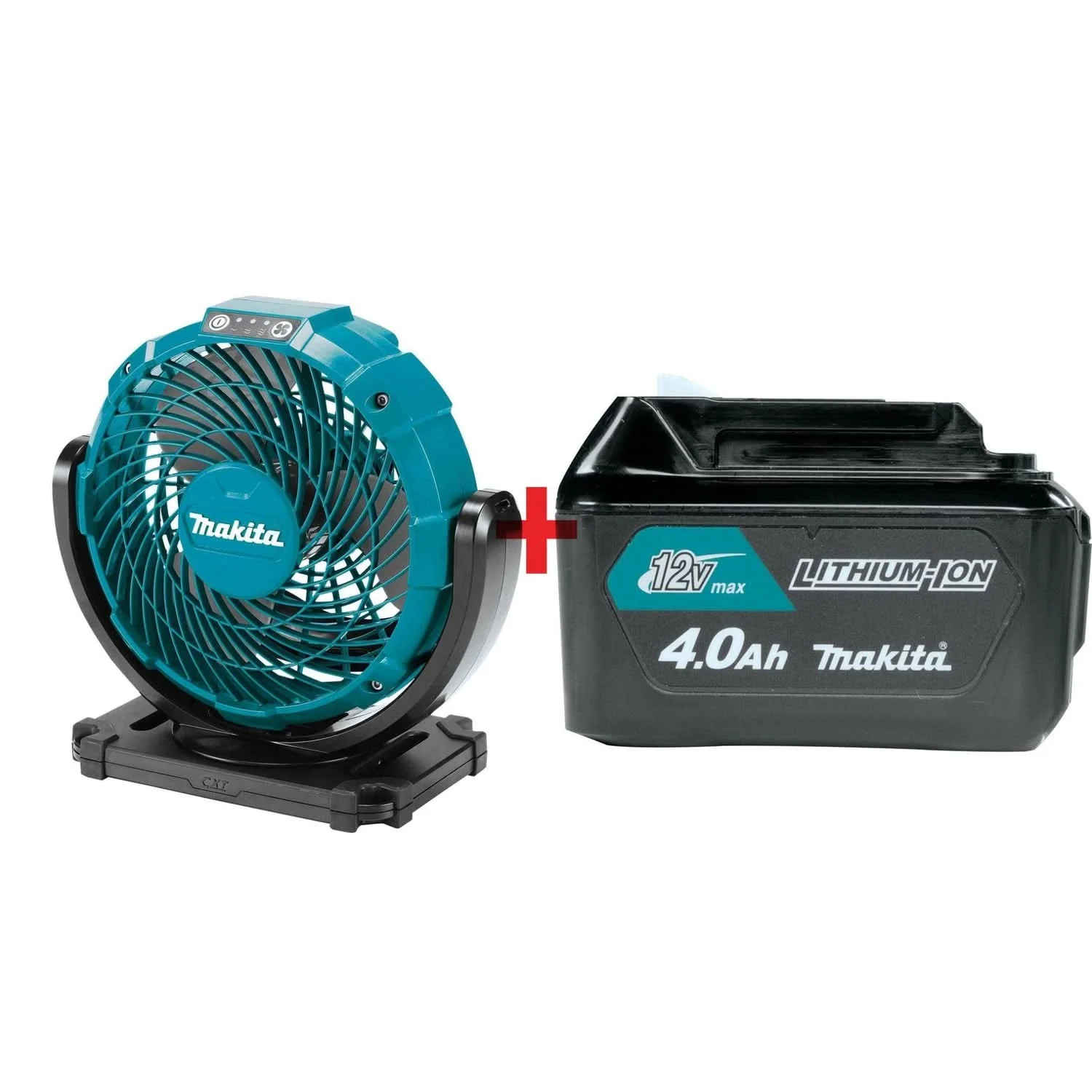 Makita 12V max CXT Cordless 7-1/8" Fan with 12V Max CXT 4.0Ah Battery - Image 1