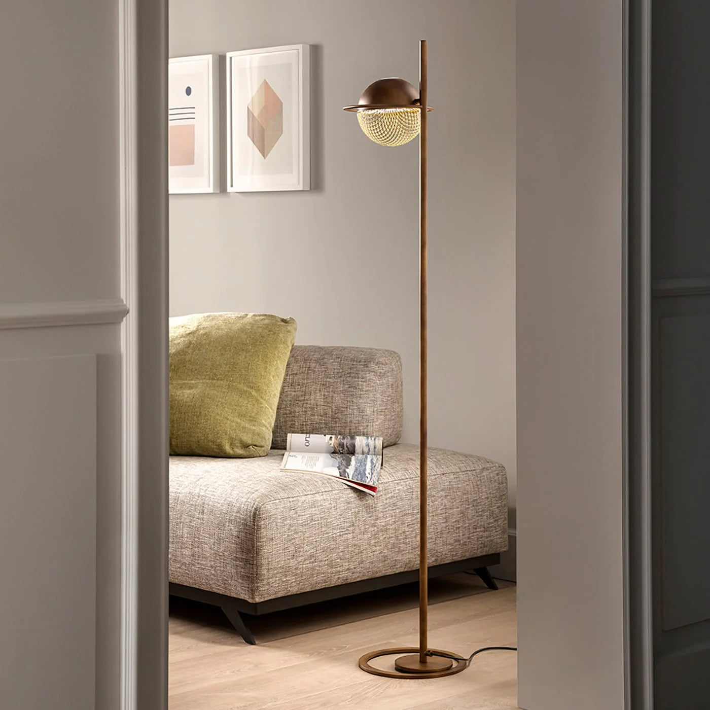 MASIERO | IGLU PATINATED BRONZE FLOOR LAMP | $1,920.00 - Image 2