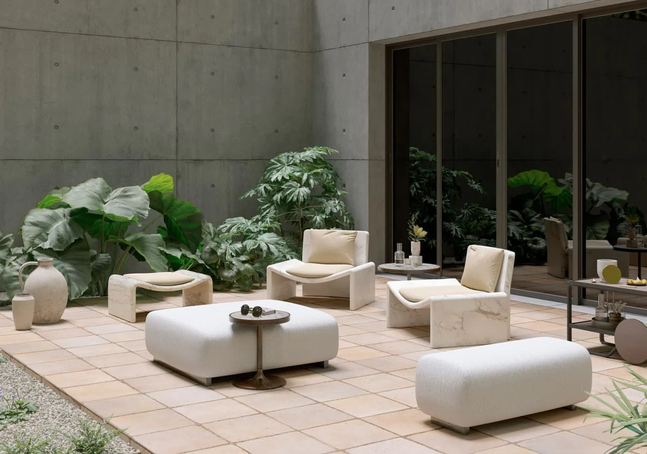 OUTDOOR COPACABANA MARBLE ARMCHAIR | $19,300.00 - Image 2