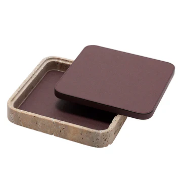 GIOBAGNARA | GIZA LEATHER & MARBLE SQUARE BOX #8 | $855.00 - Image 2