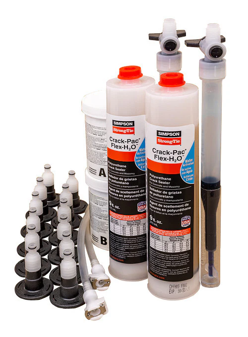 Simpson Strong-Tie Crack-Pac Flex-H2O 9-oz. Polyurethane Crack Sealer Injection Kit, 2 Cartridges (CPFH09KT) - Image 1