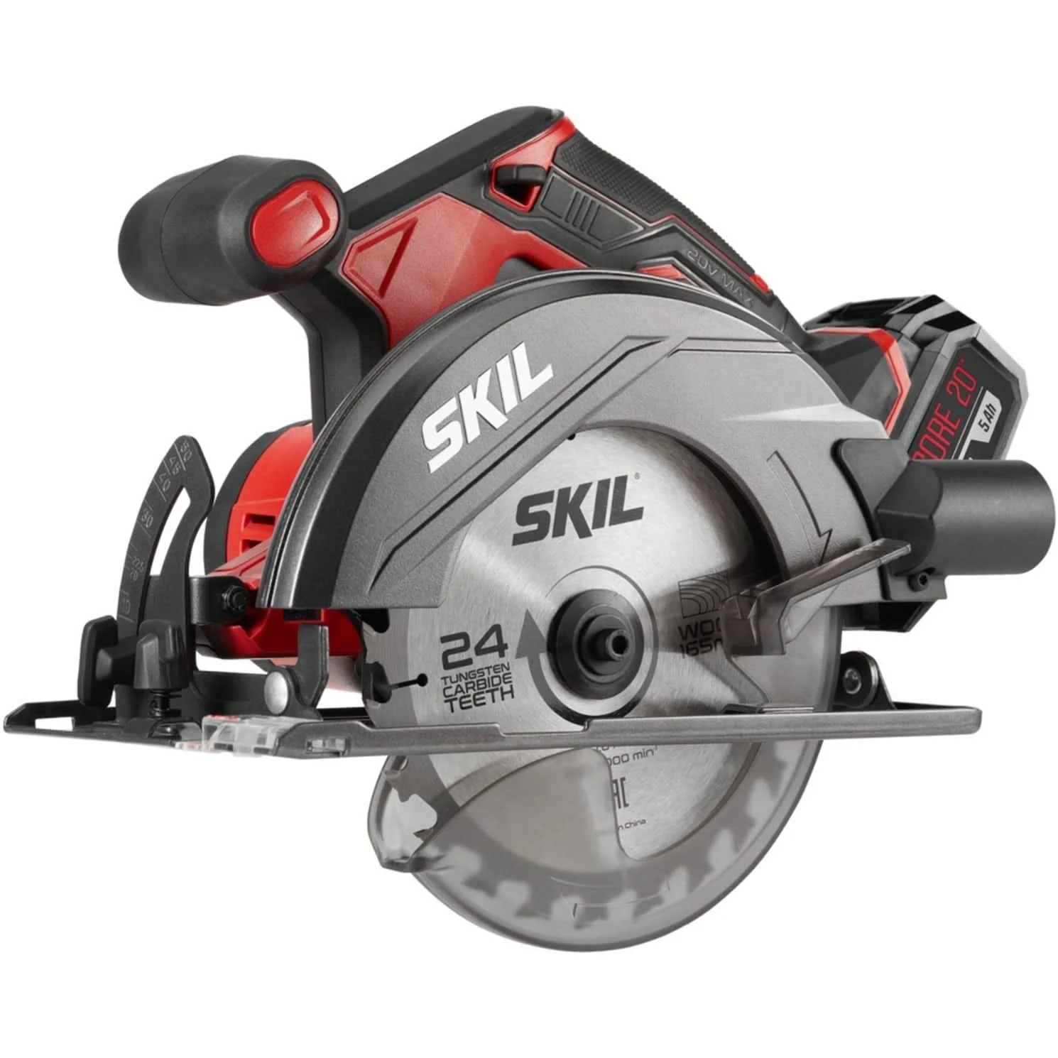 SKIL CR540602 PWR CORE 20 20V 6-1/2'' Circular Saw Kit with PWRCore 20 Lithium Battery - Image 1