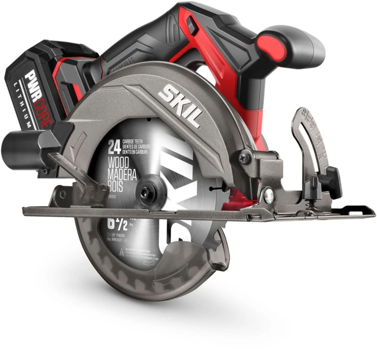 SKIL CR5413-1A PWR CORE 20 Brushless 20V 6-1/2'' Circular Saw Kit with 4.0 Ah Battery and Auto PWR JUMP Charger - Image 2
