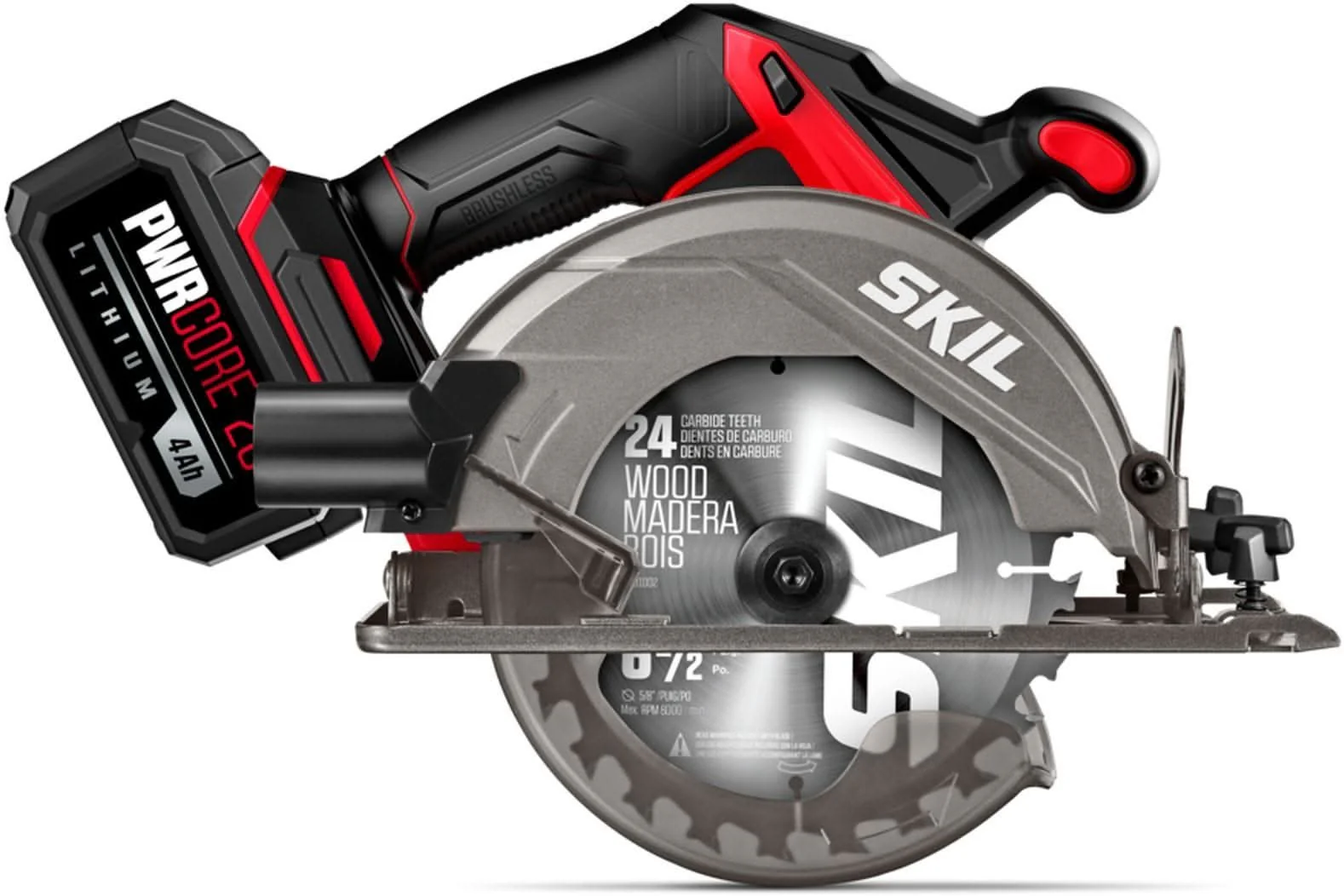 SKIL CR5413-1A PWR CORE 20 Brushless 20V 6-1/2'' Circular Saw Kit with 4.0 Ah Battery and Auto PWR JUMP Charger - Image 3
