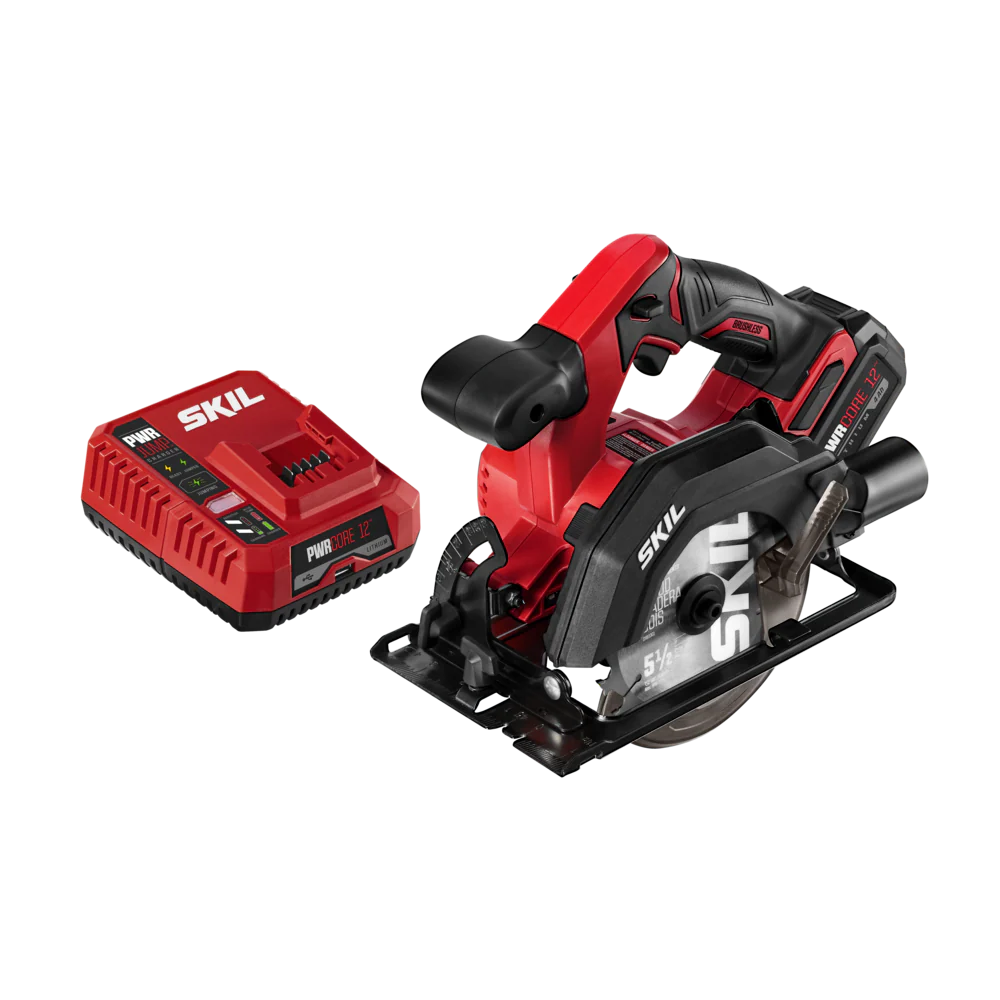 SKIL CR541802 PWRCORE 12 Brushless 12V 5-1/2″ Circular Saw with 4.0Ah Battery and PWR JUMP Charger