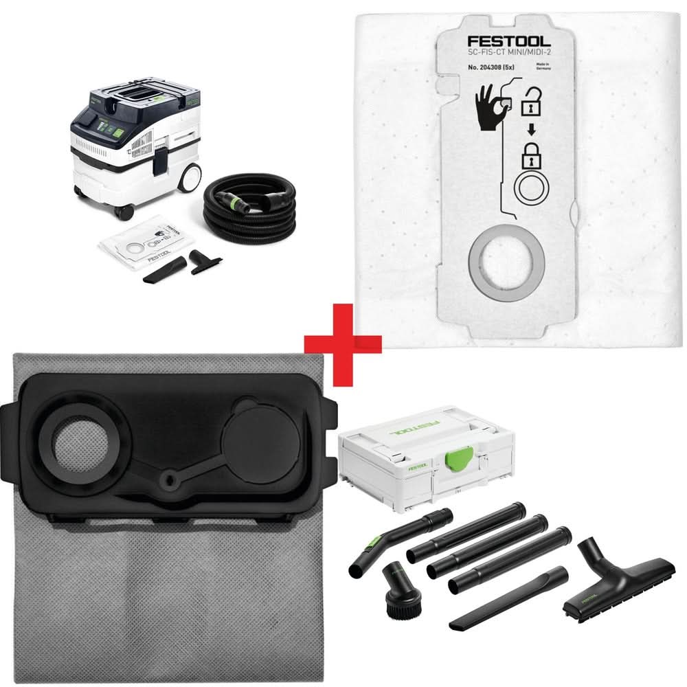 Festool CLEANTEC CT 15 E HEPA Dust Extractor Pro Bundle - Image 1