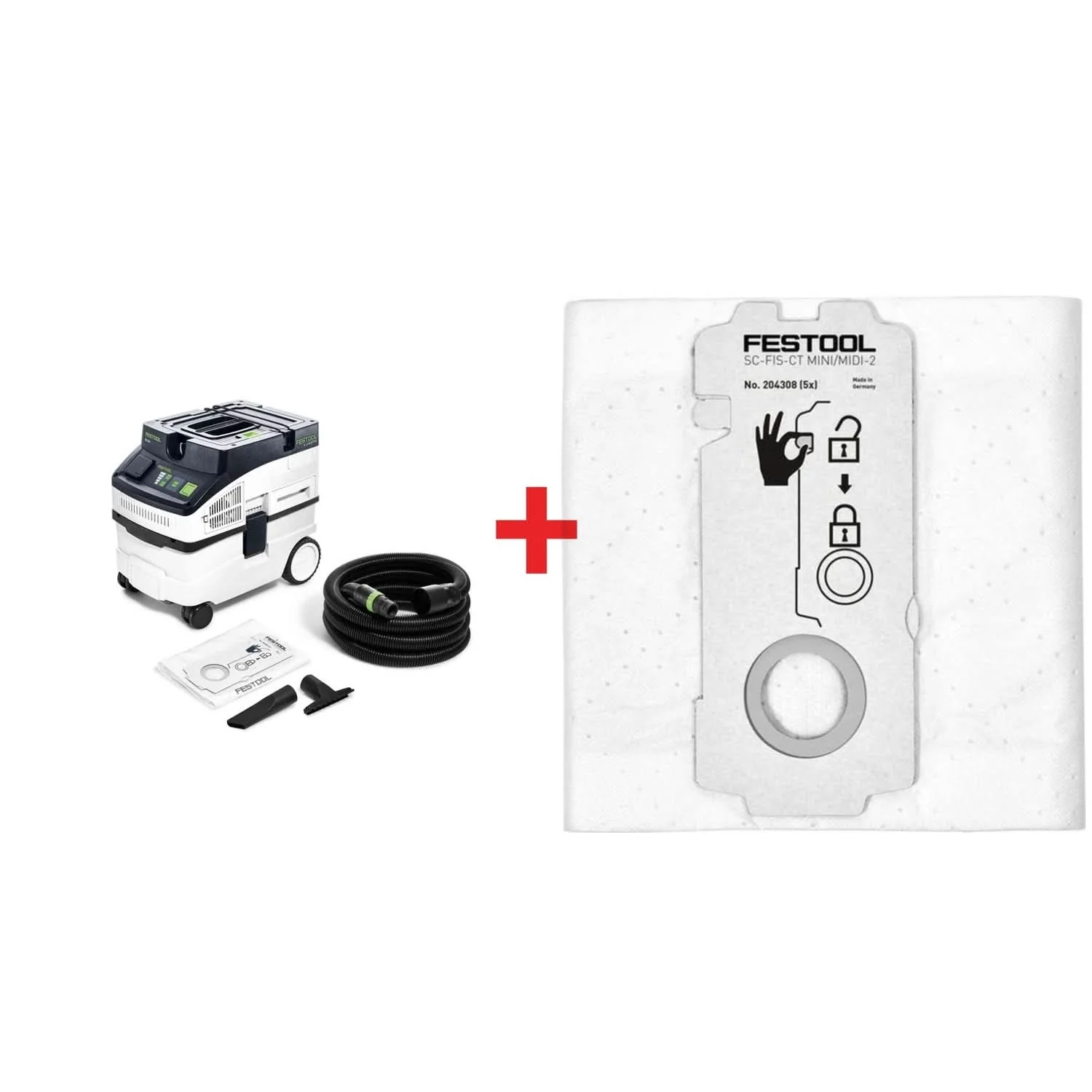 Festool CLEANTEC CT 15 E HEPA Dust Extractor Starter Bundle - Image 1