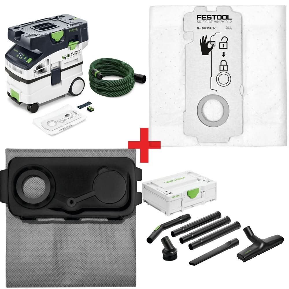 Festool CTC MIDI I Cordless 36V Mobile HEPA Dust Extractor BASIC Pro Bundle - Image 1