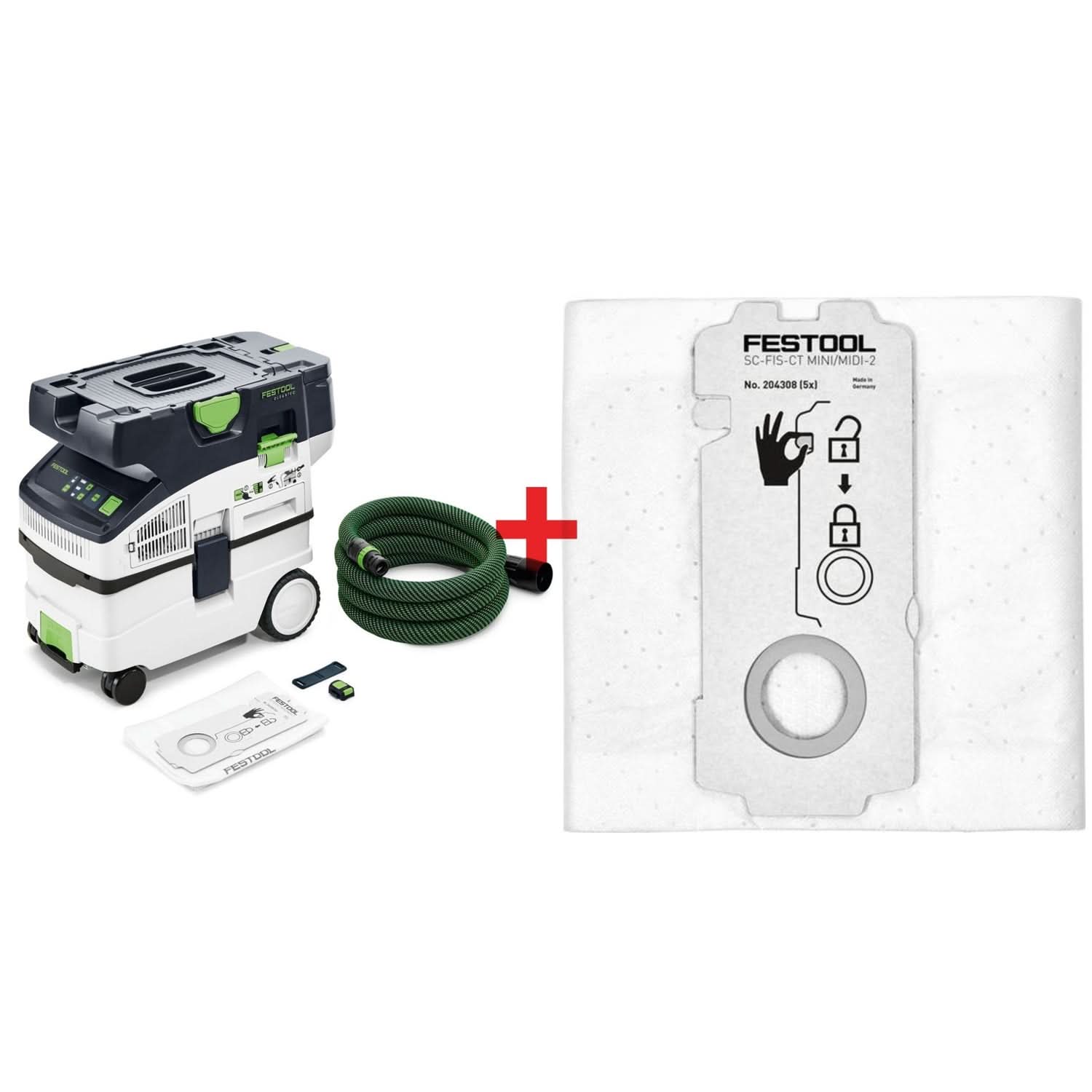 Festool CTC MIDI I Cordless 36V Mobile HEPA Dust Extractor BASIC Starter Bundle - Image 1