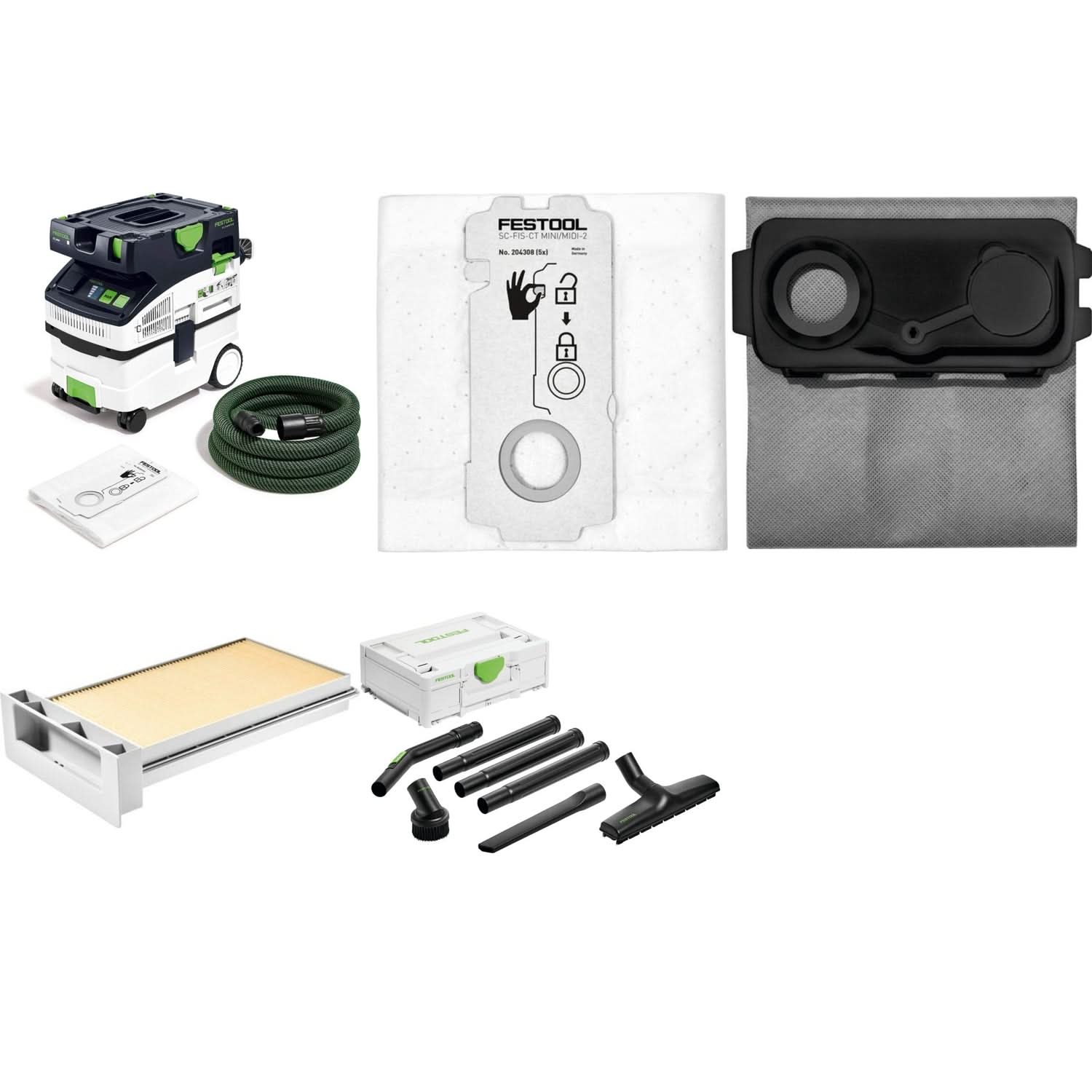 Festool CT MIDI I HEPA Bluetooth Dust Extractor Elite Bundle - Image 1