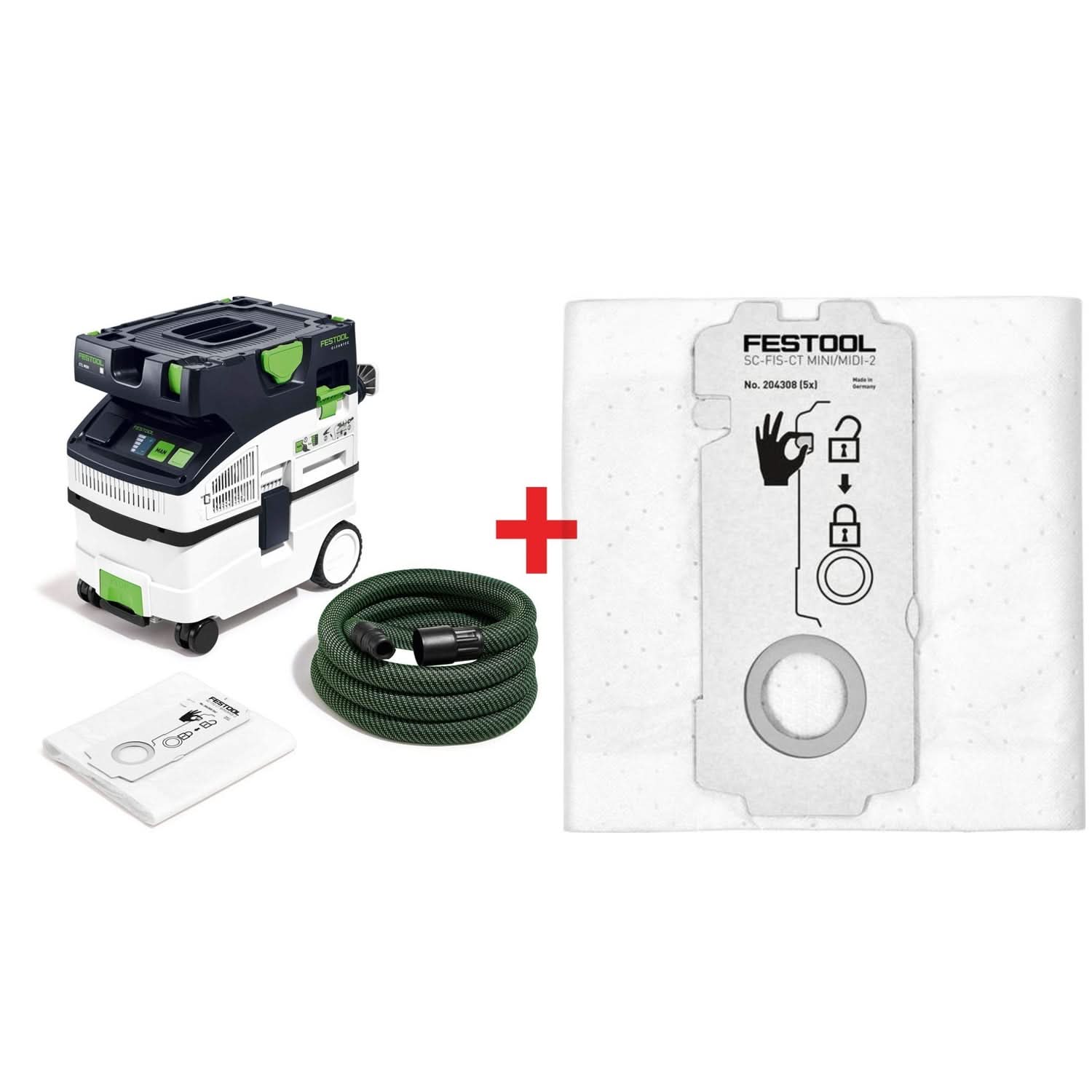 Festool CT MIDI I HEPA Bluetooth Dust Extractor Starter Bundle - Image 1