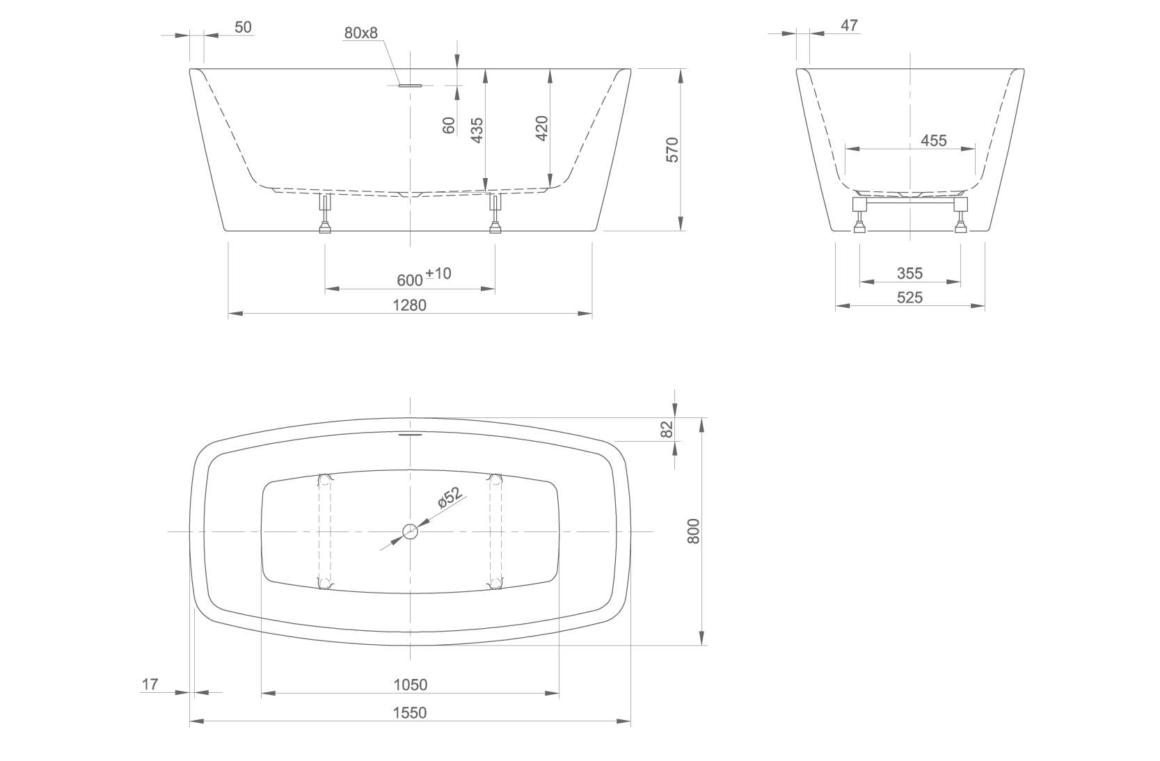CUBE XS ACRYLIC BATH TUB | PIETRA CASA BRAND | $9,392.03 - Image 3