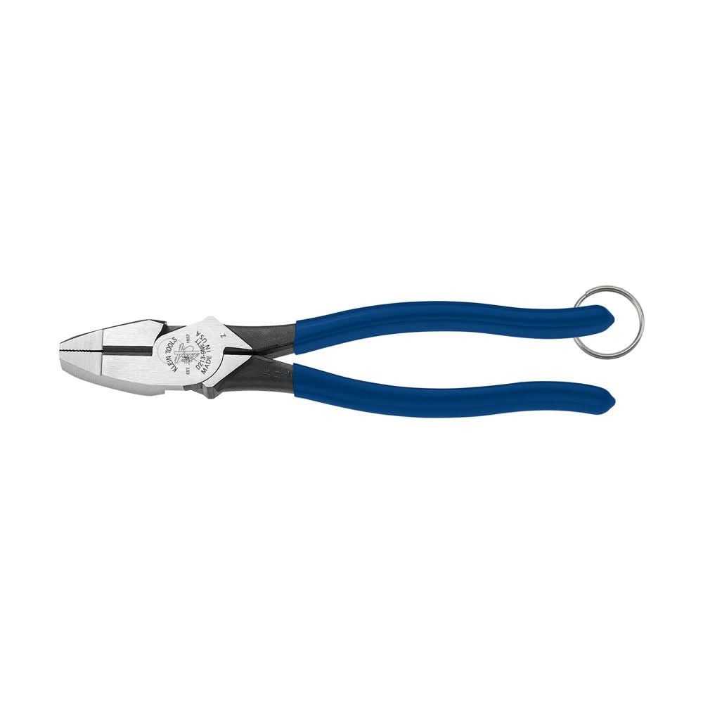 Klein Tools D213-9NETT Pliers, High-Leverage Side Cutters, Tether Ring - Image 1