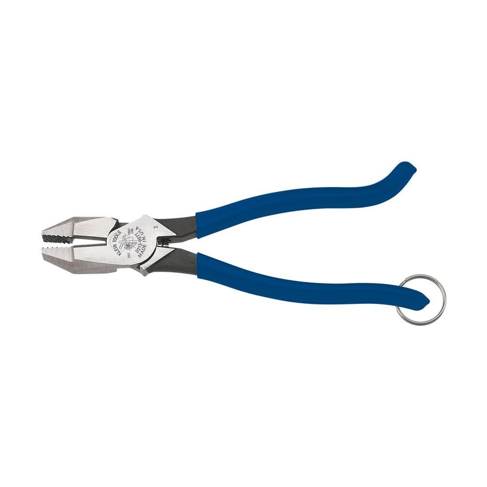 Klein Tools D213-9STT Ironworker's Pliers with Tether Ring - Image 1