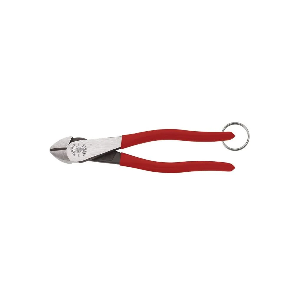 Klein Tools D228-8TT Diagonal Cutting Pliers, High-Leverage, Tie Ring, 8-Inch - Image 1