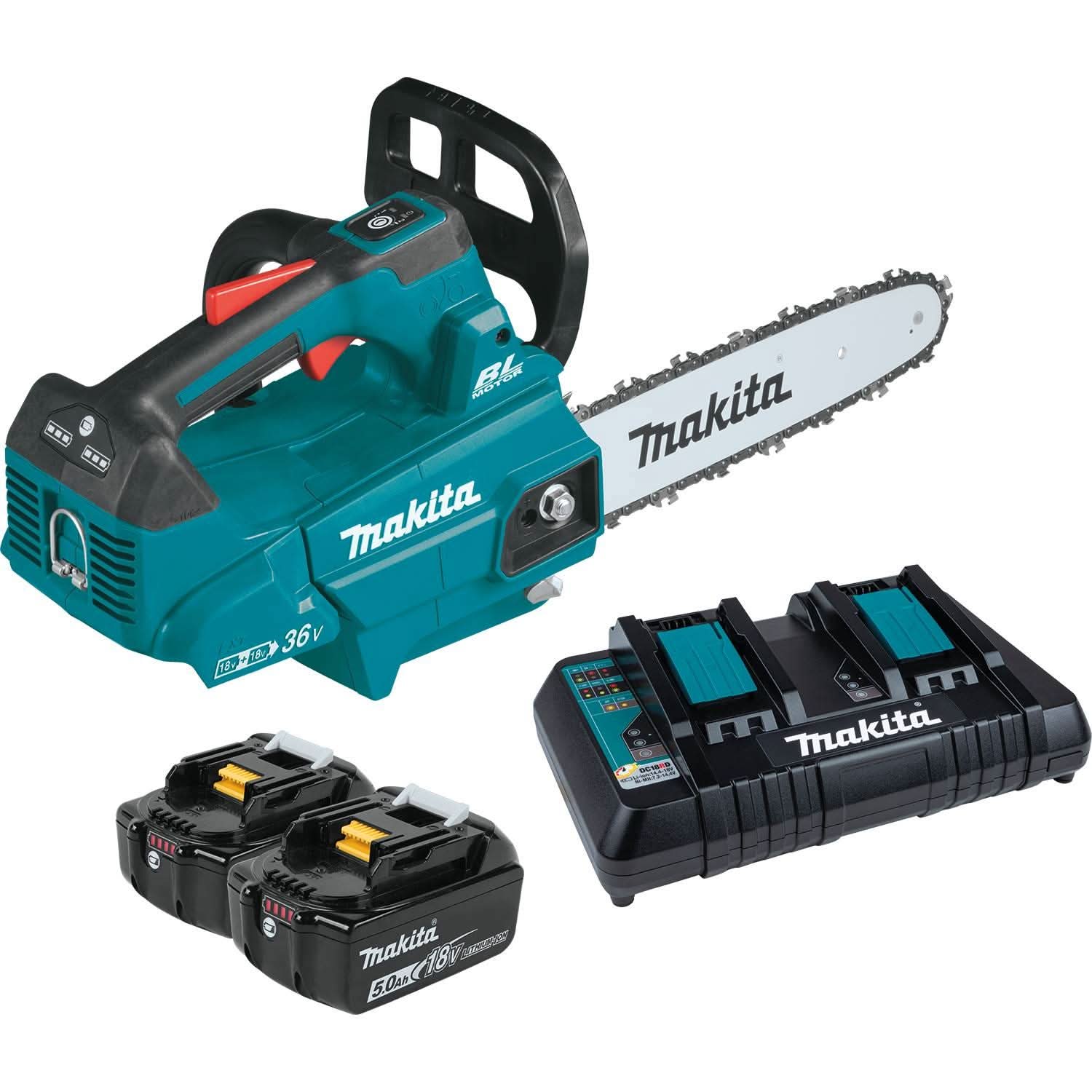 Makita XCU08PT 36V (18V X2) LXT Brushless 14″ Top Handle Chain Saw Kit (5.0Ah)