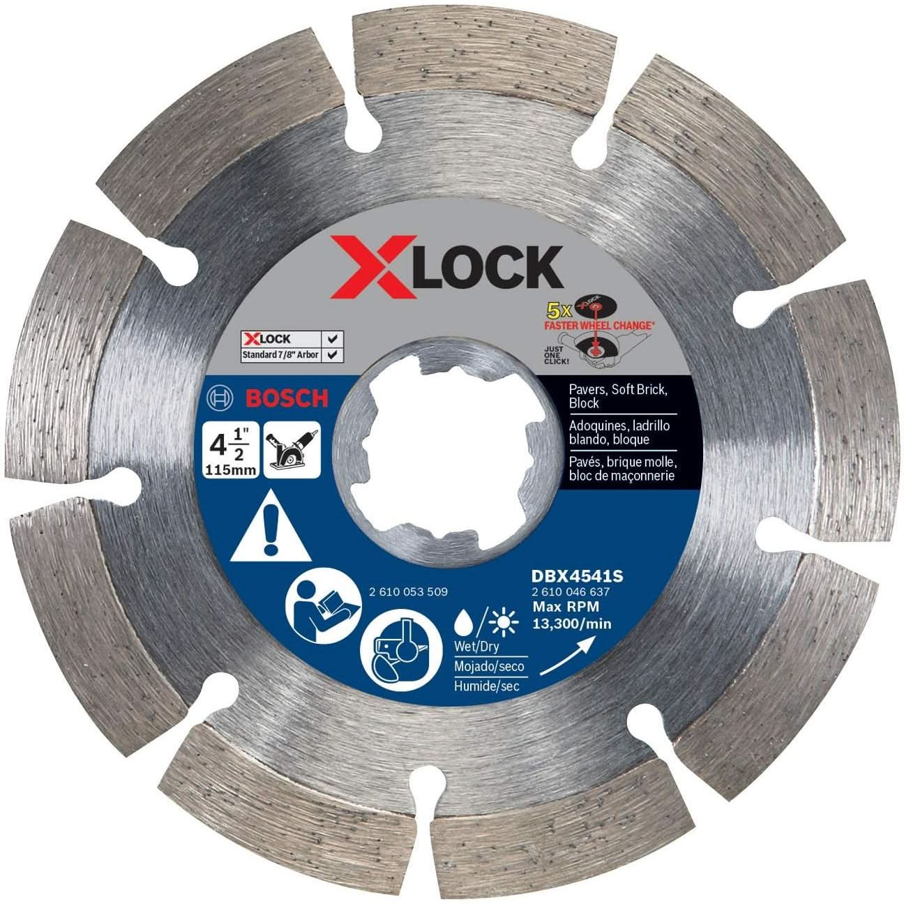 Bosch DBX4541S X-Lock 4-1/2″ Segmented Rim Diamond Blade