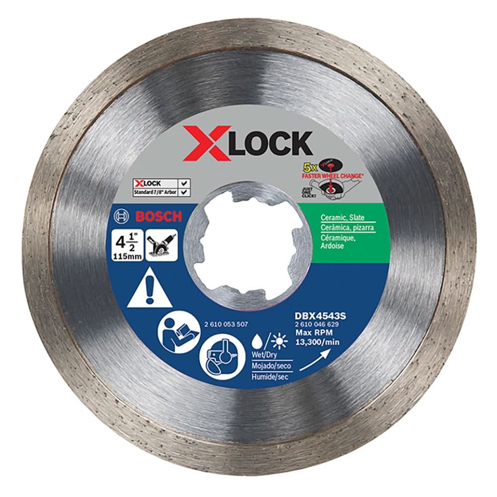 Bosch DBX4543S X-Lock 4-1/2″ Continuous Rim Diamond Blade