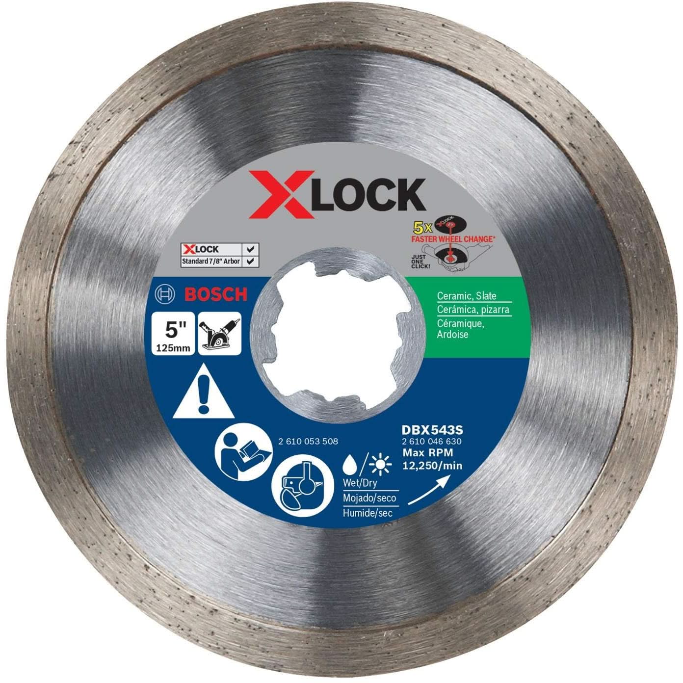 Bosch DBX543S X-Lock 5″ Continuous Rim Diamond Blade
