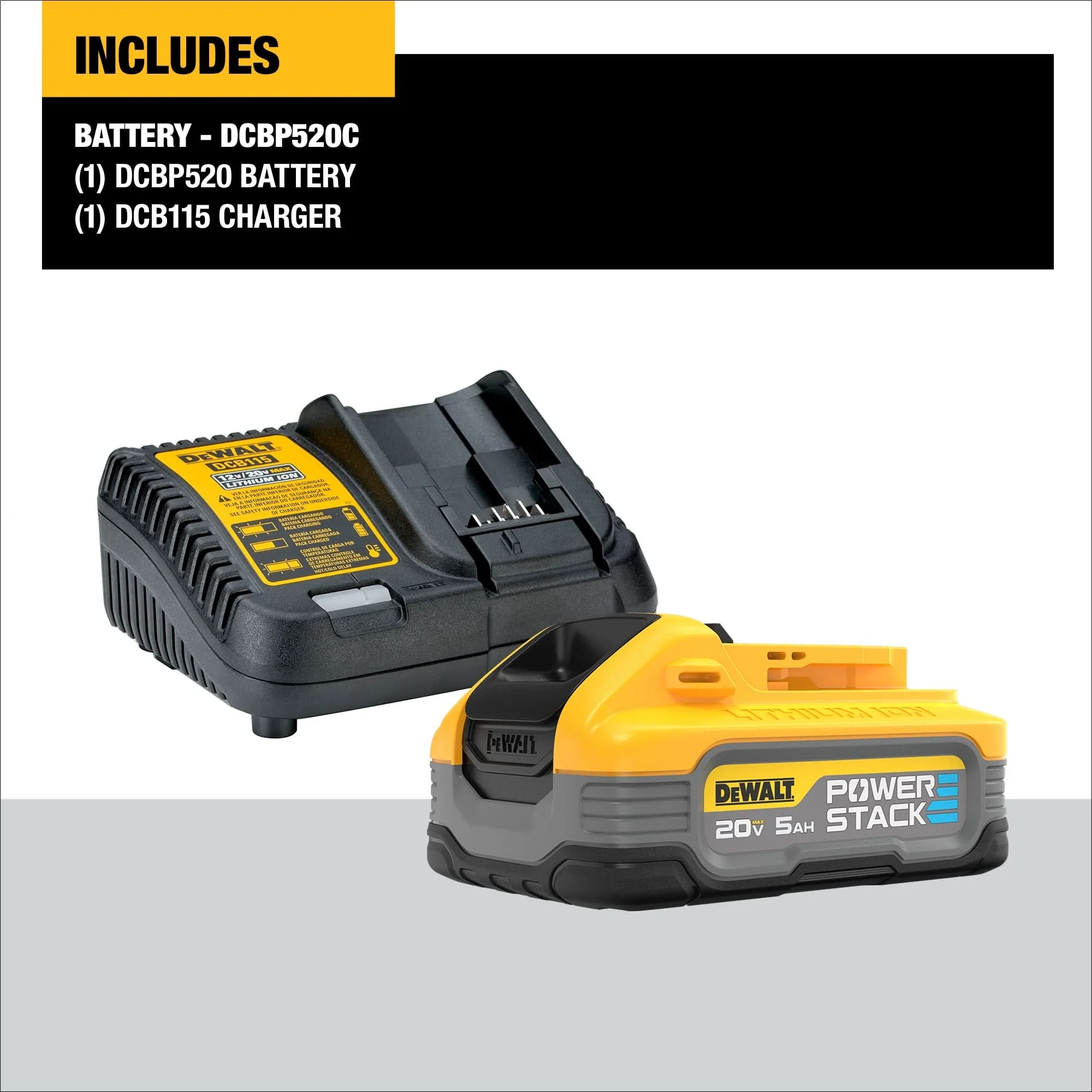 DeWalt DCBP520 20V MAX POWERSTACK 5.0Ah Battery (PROMO) - Image 3