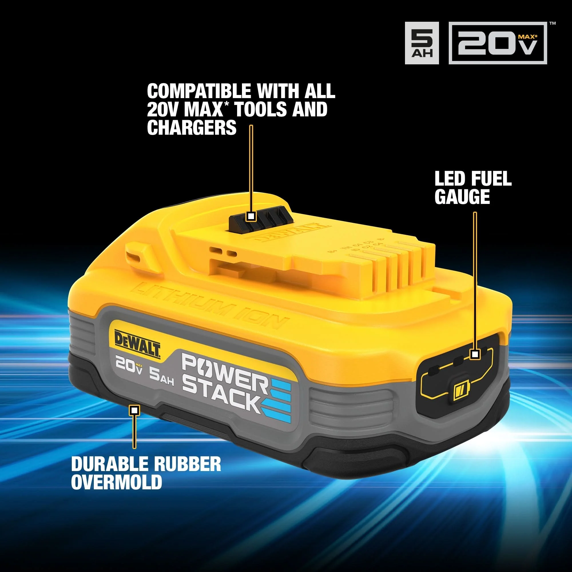 DeWalt DCBP520C 20V MAX POWERSTACK 5.0Ah Starter Kit (PROMO) - Image 3