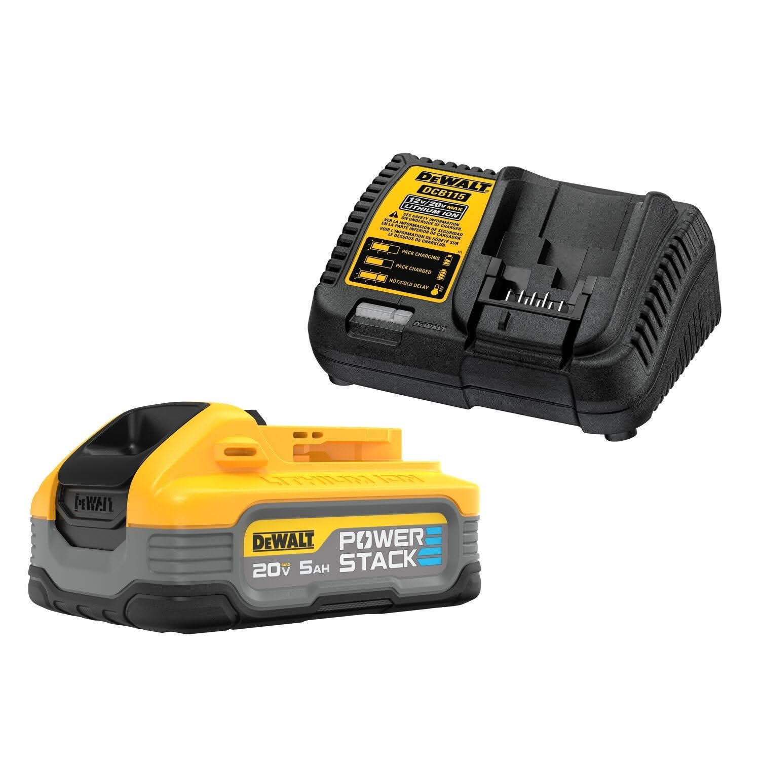 DeWalt 20V MAX XR Brushless 1/2 in. High-Torque Impact Wrench + POWERSTACK 5.0Ah Starter Kit - Image 3