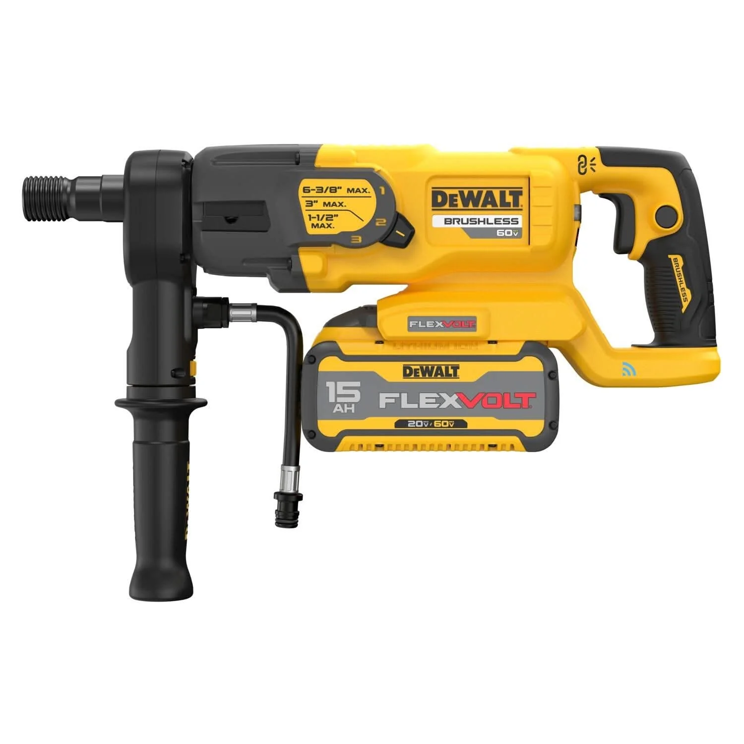 DeWalt DCD150Z2 60V MAX Brushless 6-3/8 in. 3-Speed Core Drill FLEXVOLT 15Ah Kit - Image 2
