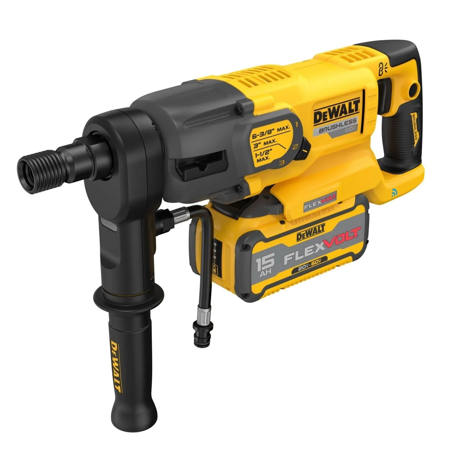 DeWalt DCD150Z2 60V MAX Brushless 6-3/8 in. 3-Speed Core Drill FLEXVOLT 15Ah Kit - Image 3