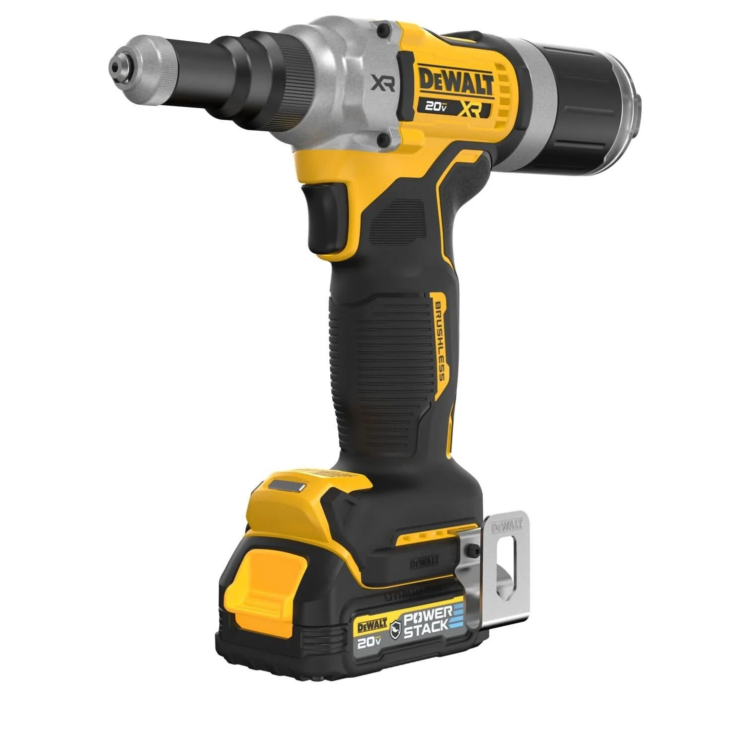 DeWalt DCF414GE2 20V MAX XR Brushless 1/4 in. Rivet Tool POWERSTACK 1.7Ah Kit - Image 2