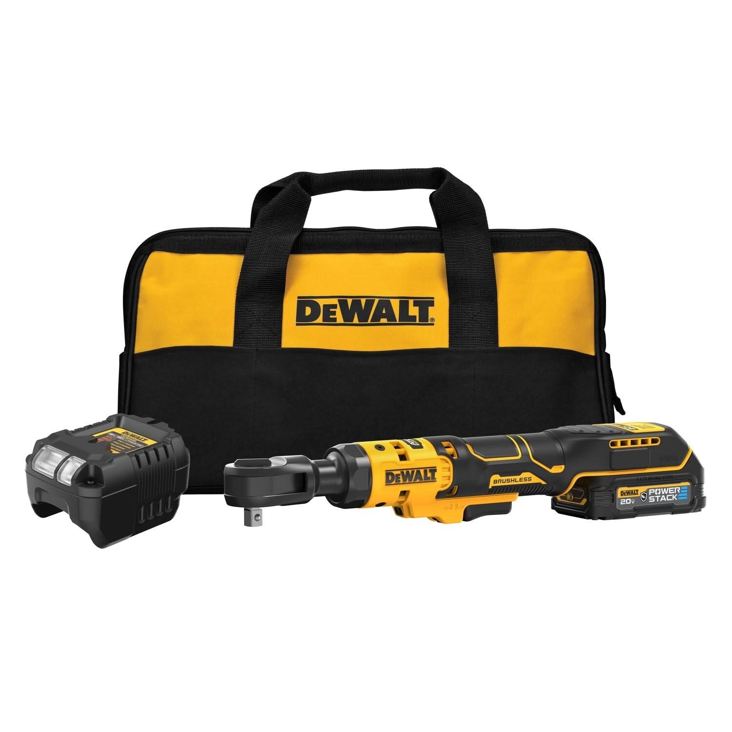 DeWalt DCF513GE1 ATOMIC 20V MAX Brushless 3/8 in. Ratchet POWERSTACK Oil-Resistant 1.7Ah Kit