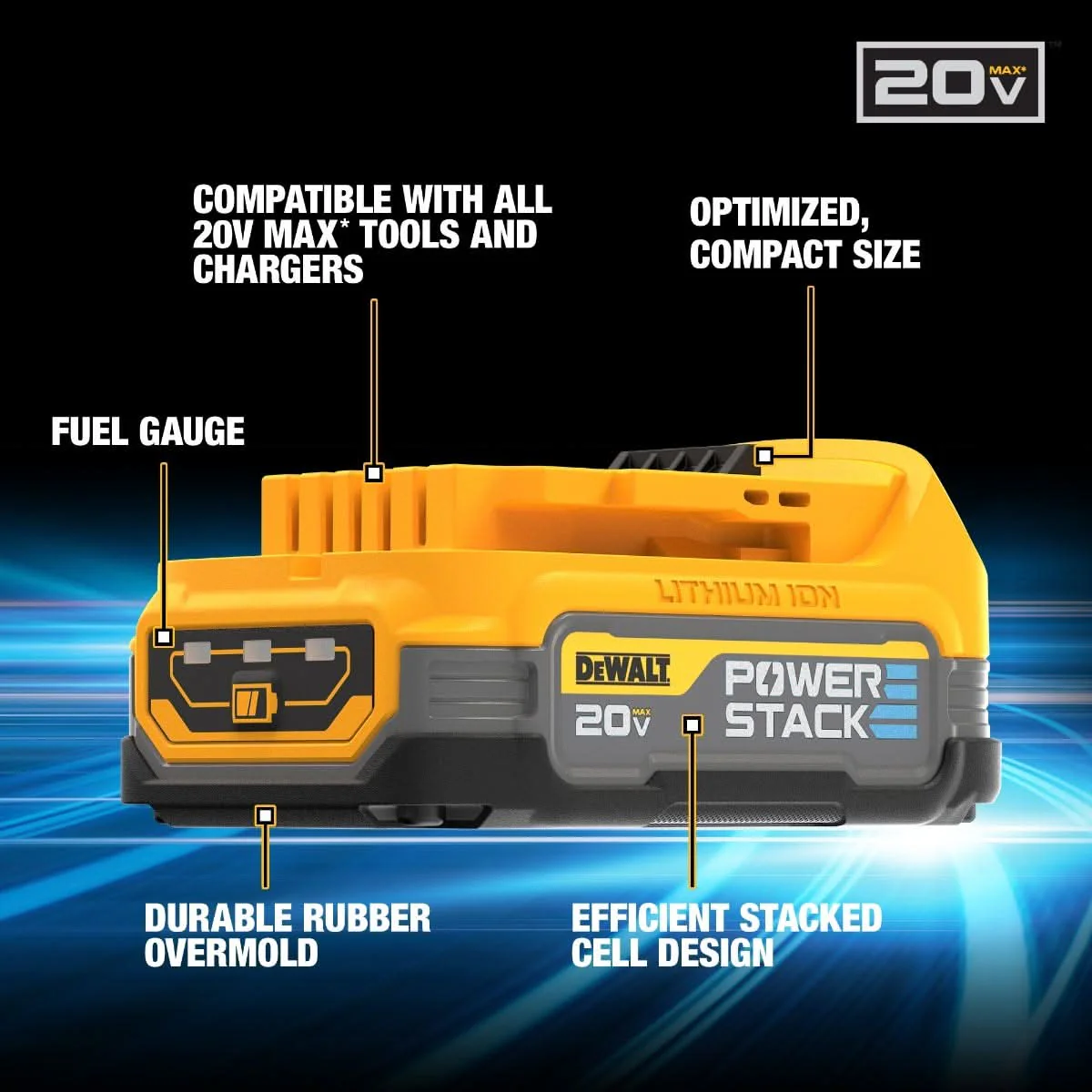 DEWALT DCF840E1 20V MAX* Brushless 1/4 in. Impact Driver PowerStack Kit - Image 3