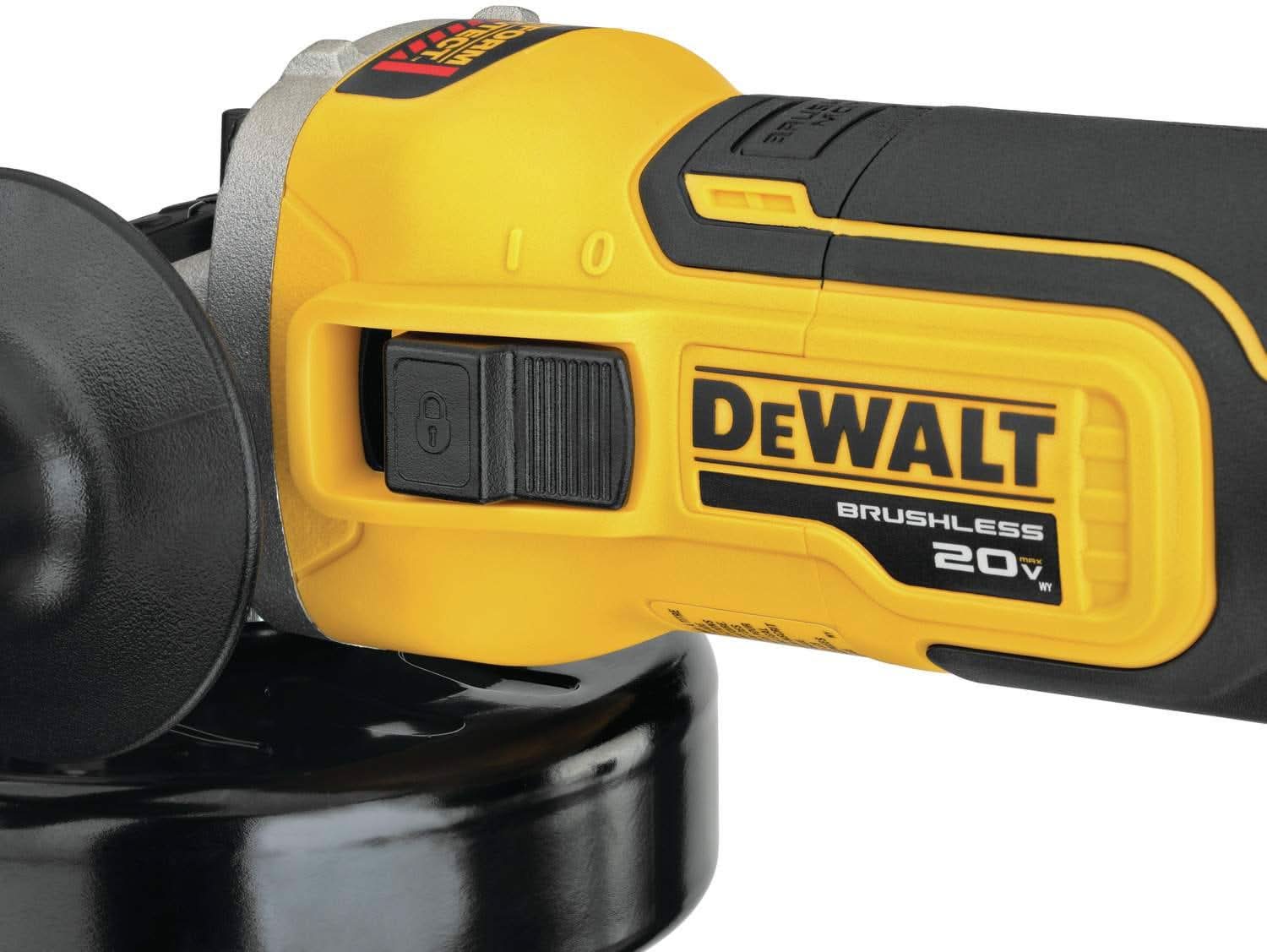DeWalt DCG405B 20V MAX XR 4-1/2" Slide Switch Small Angle Grinder With Kickback Brake, Tool Only - Image 3