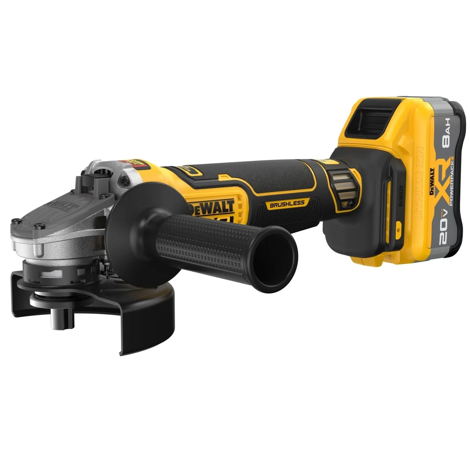 DeWalt DCG410WW1 20V MAX XR Brushless 4-1/2″ / 5″ Angle Grinder POWERPACK 8.0Ah Kit
