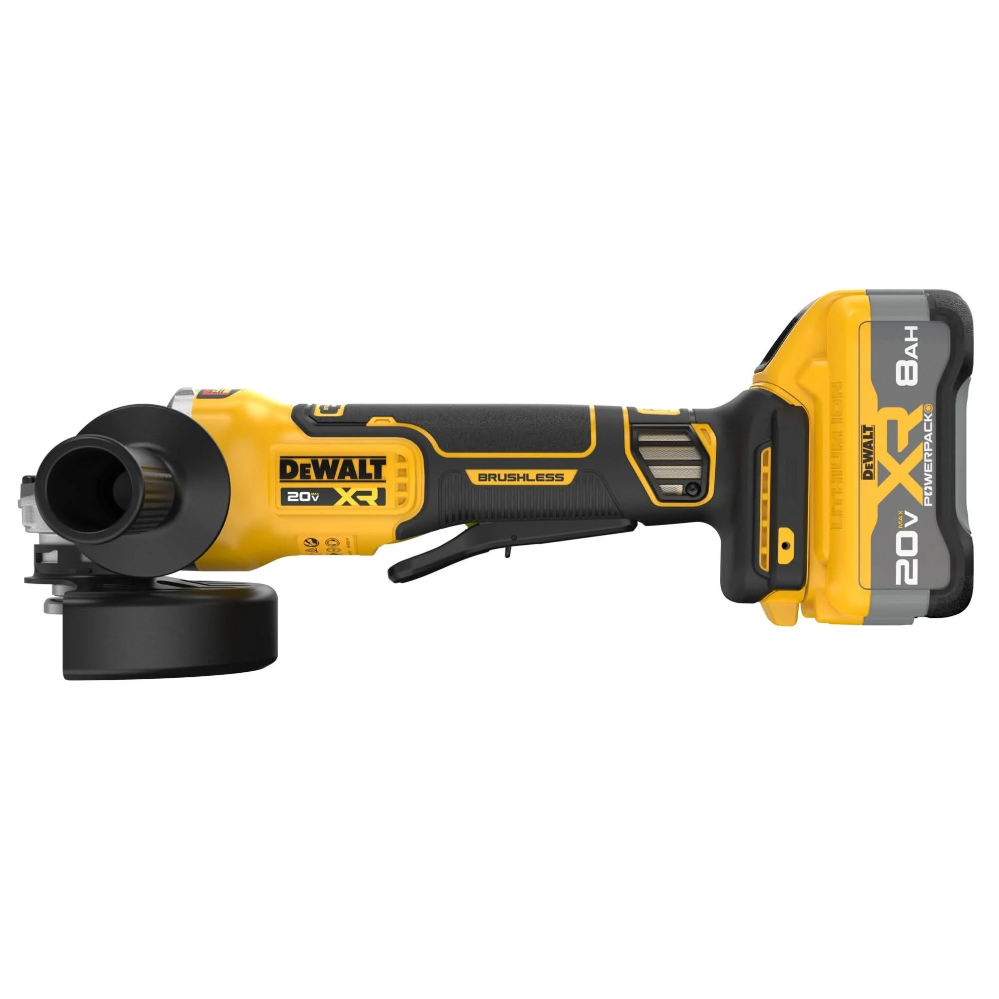 DeWalt DCG410WW1 20V MAX XR Brushless 4-1/2" / 5" Angle Grinder POWERPACK 8.0Ah Kit - Image 2