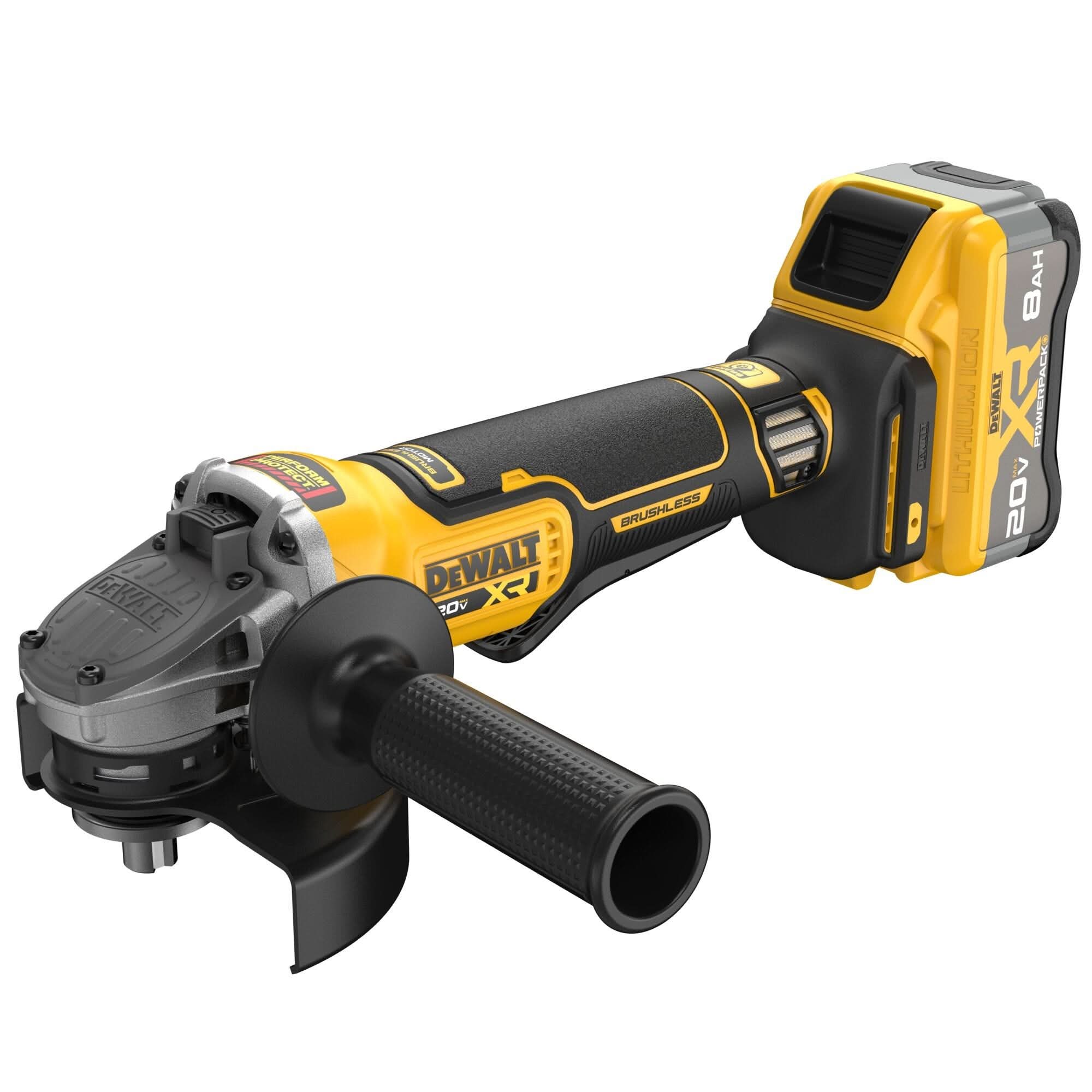 DeWalt DCG410WW1 20V MAX XR Brushless 4-1/2" / 5" Angle Grinder POWERPACK 8.0Ah Kit - Image 3
