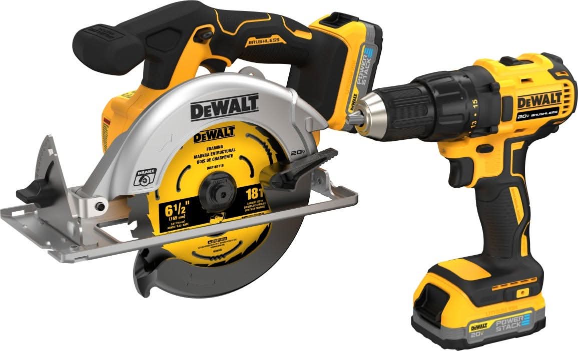 DEWALT DCK239E2 20V MAX* Brushless Circular Saw and Drill Combo PowerStack Kit - Image 2