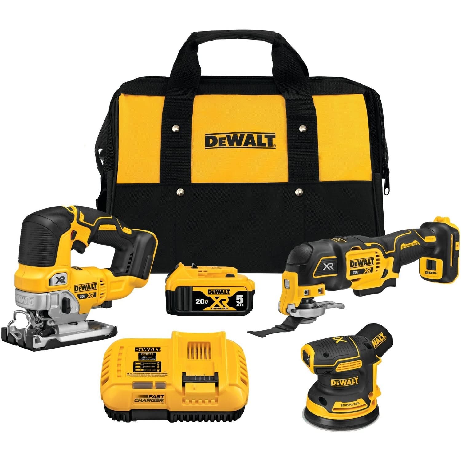 DEWALT DCK300P1 20V MAX XR Brushless Cordless 3-Tool Woodworking Kit - Image 1