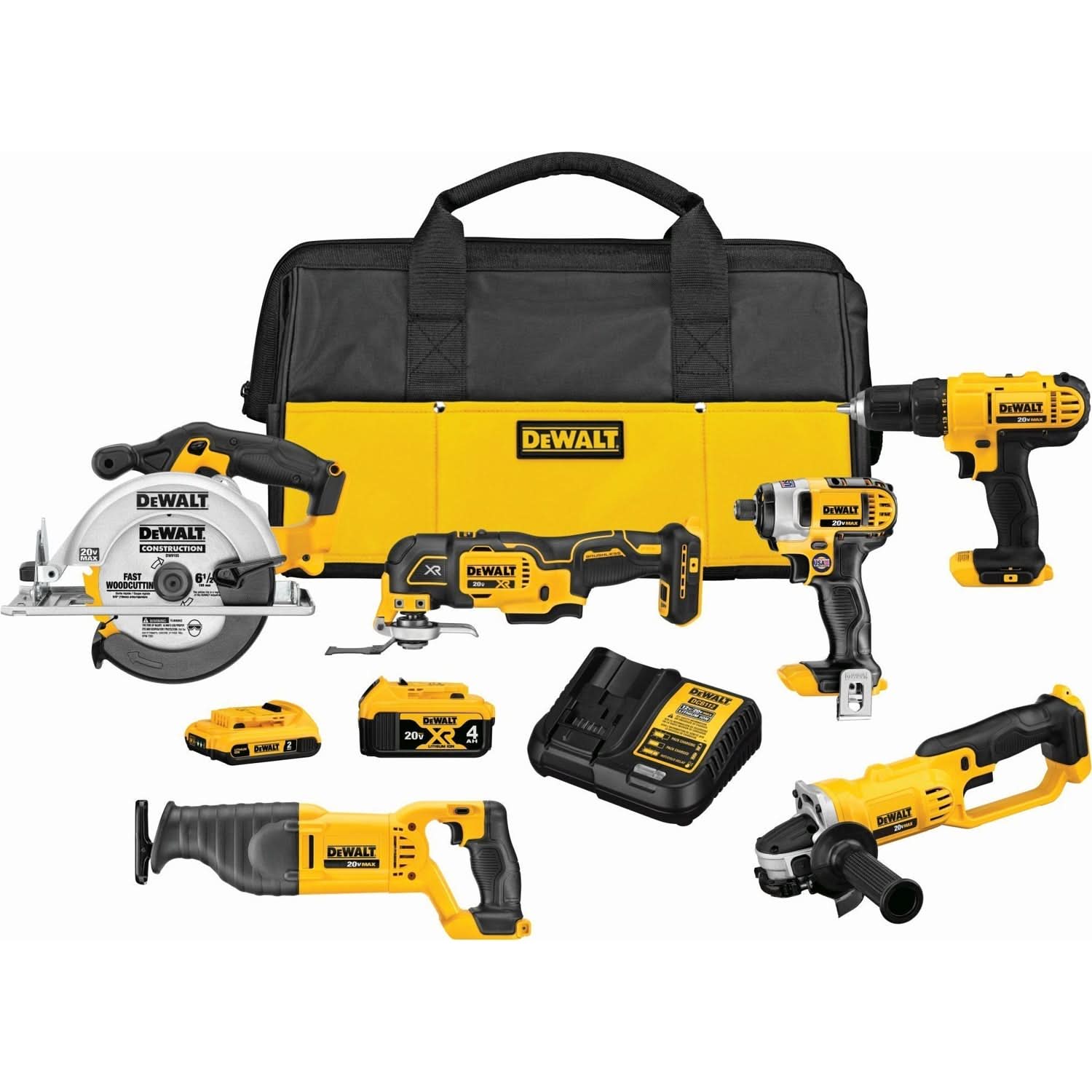 DEWALT DCK661D1M1 20V MAX Cordless 6-Tool Combo Kit - Image 1