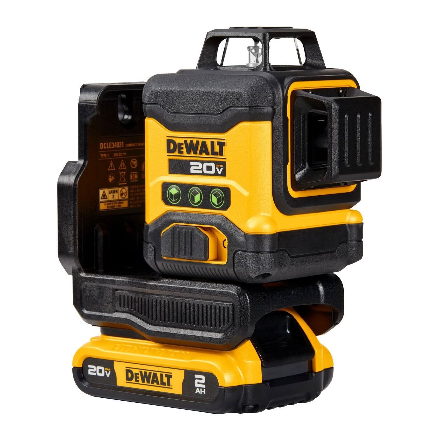 DeWalt DCLE34031D1 20V 3x360 Green Line Laser 2.0Ah Kit - Image 3