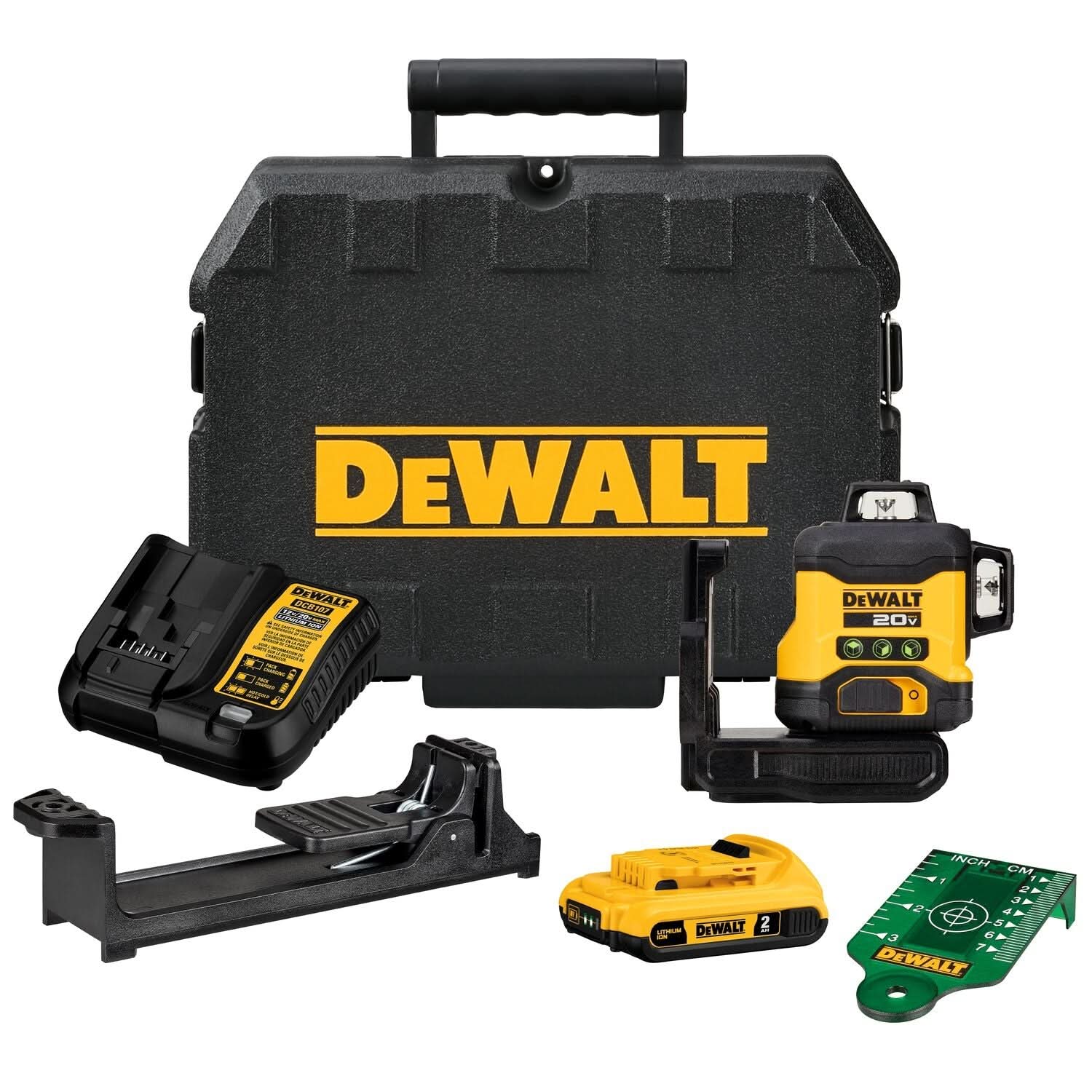 DeWalt DCLE34031D1 20V 3×360 Green Line Laser 2.0Ah Kit