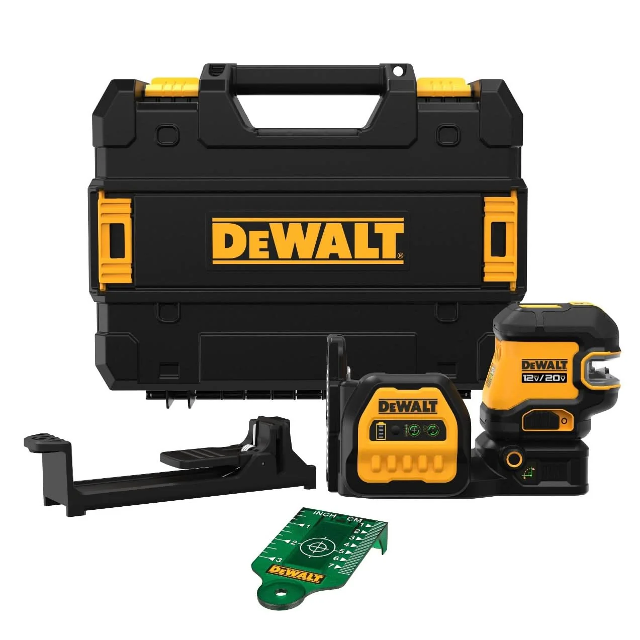 DeWalt DCLE34220GB 12V / 20V MAX Cross Line 2-Spot Combo Green Laser, Tool Only - Image 1